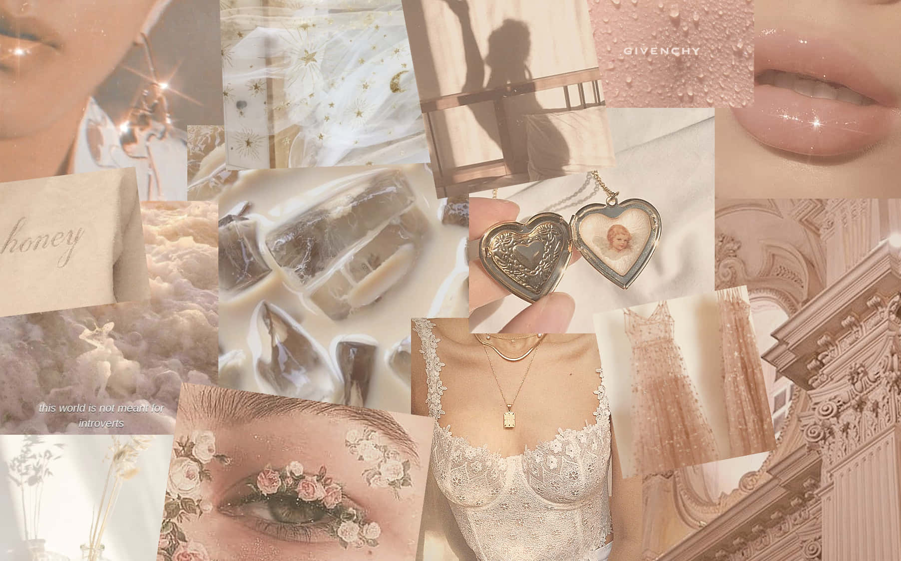neutral aesthetic desktop, feminine, soft pink-toned, HD Desktop Wallpaper