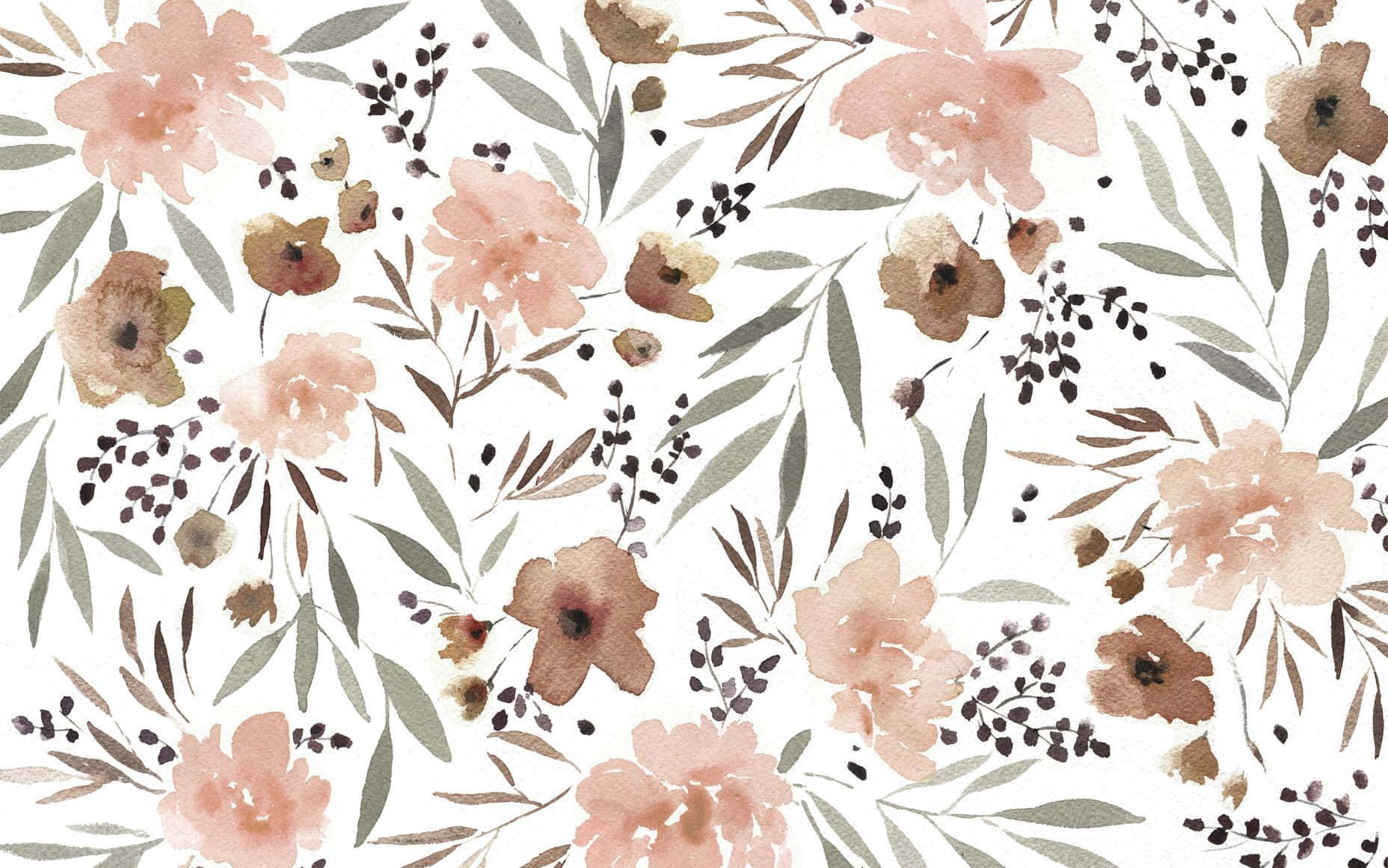 blush pink, sage green, white background, HD Desktop Wallpaper