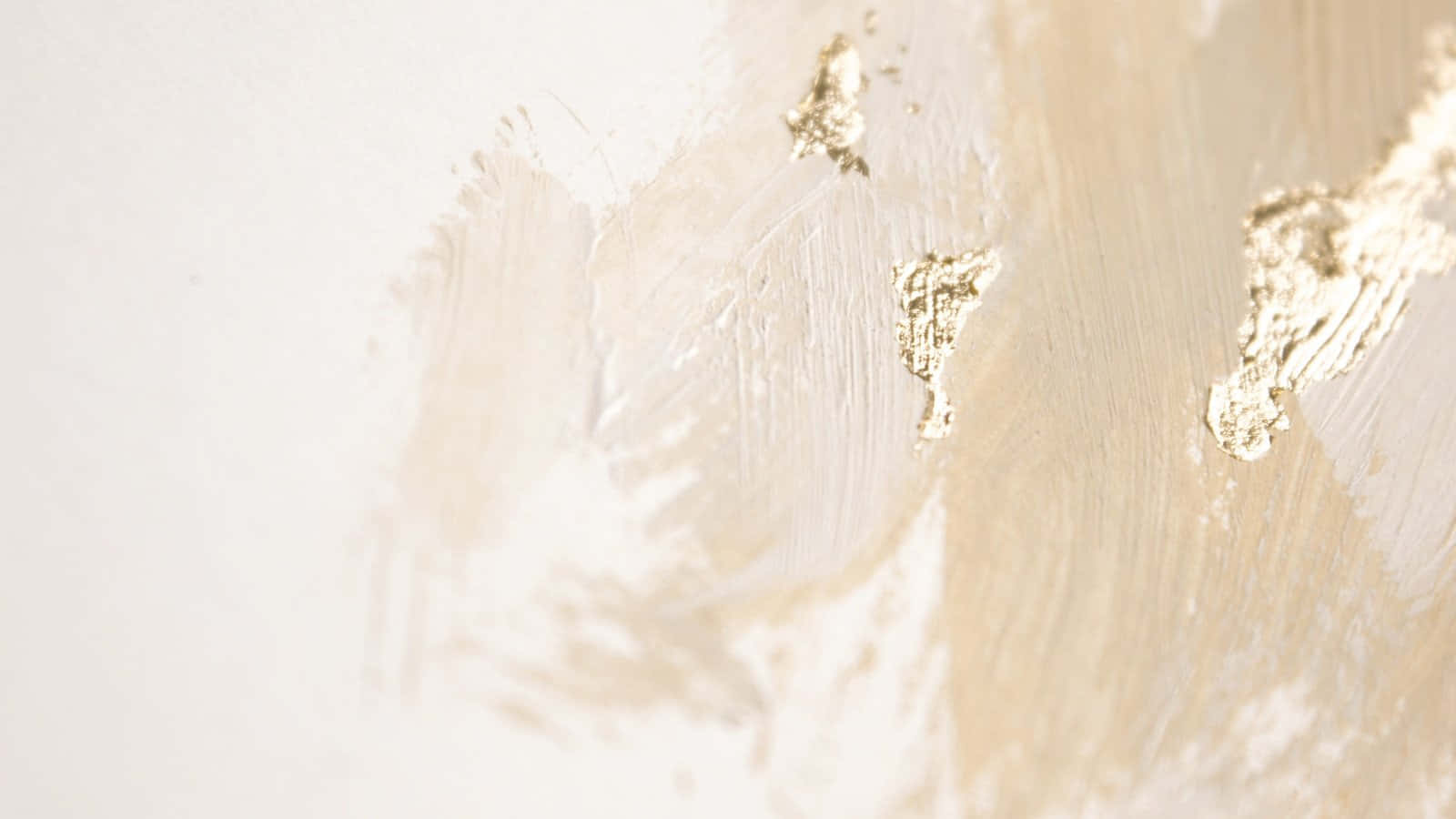 creamy beige, gold paint strokes, metallic flecks, HD Desktop Wallpaper