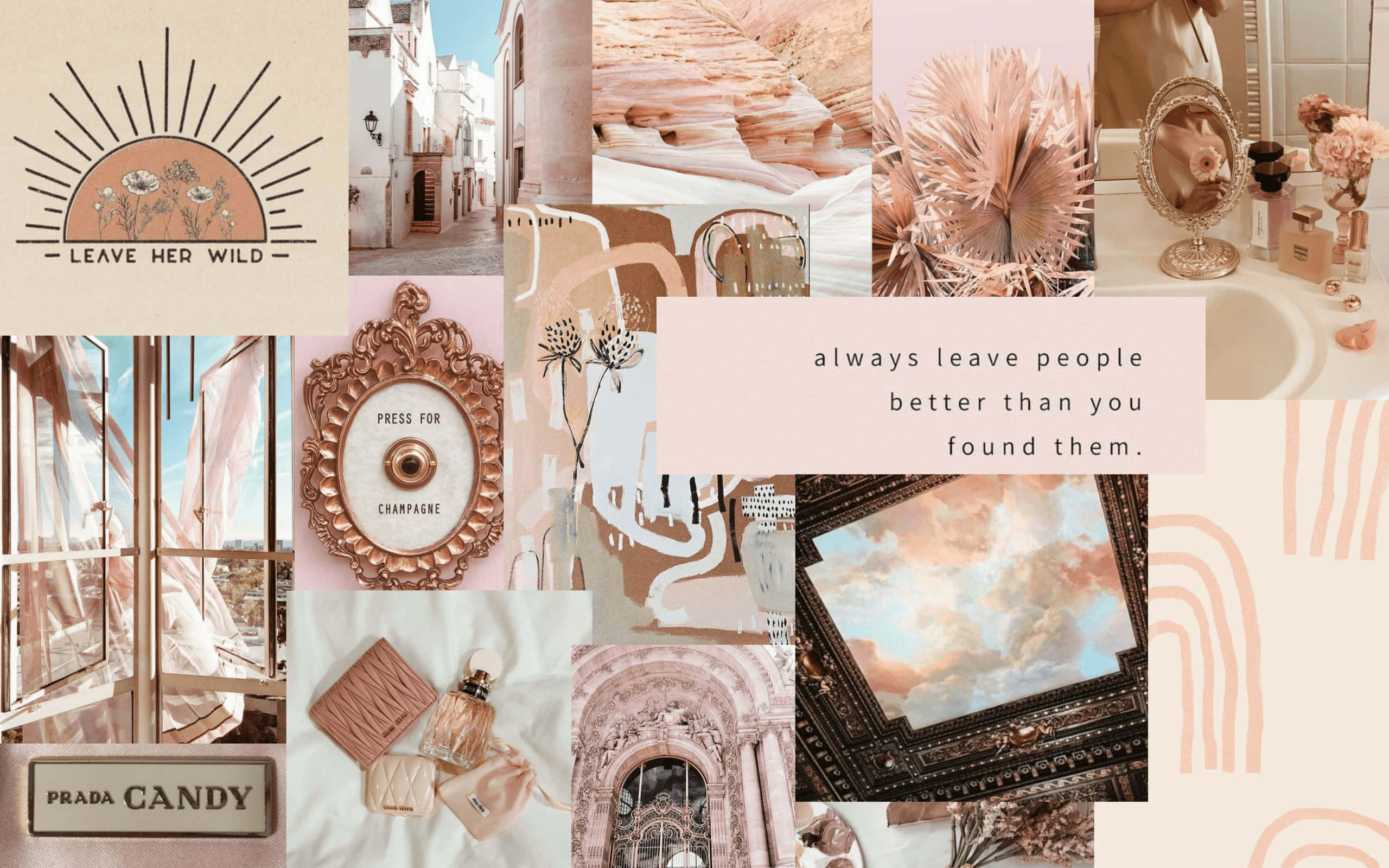 soft pink, beige, vintage decor, 2K Desktop Wallpaper