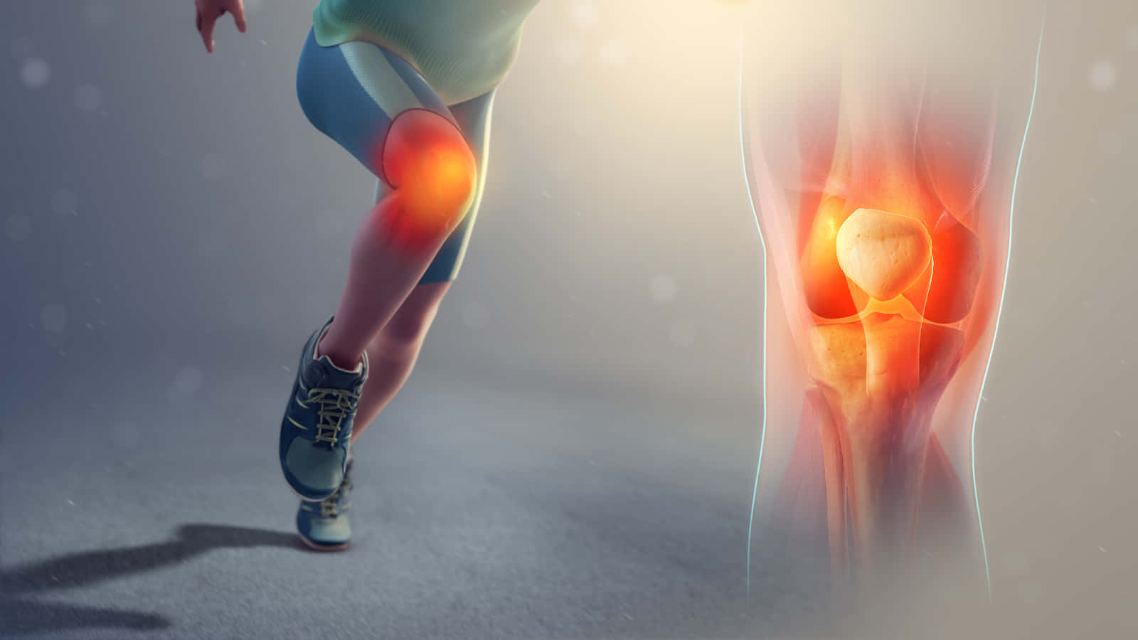 therapeutic desktop, glowing red overlay, joint inflammation, HD Desktop Wallpaper
