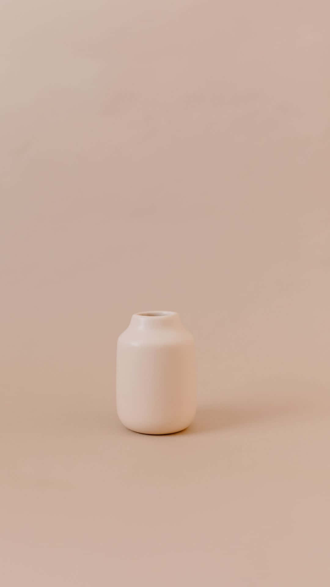 beige ceramic vase, minimalist decor, monochromatic surface, Full HD Phone Wallpaper