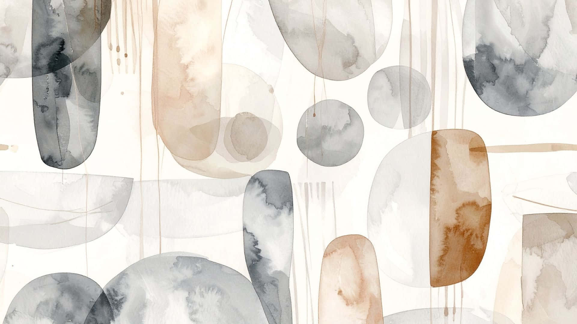 abstract watercolor wallpaper, soft gray beige, white organic shapes, Full HD Desktop Wallpaper
