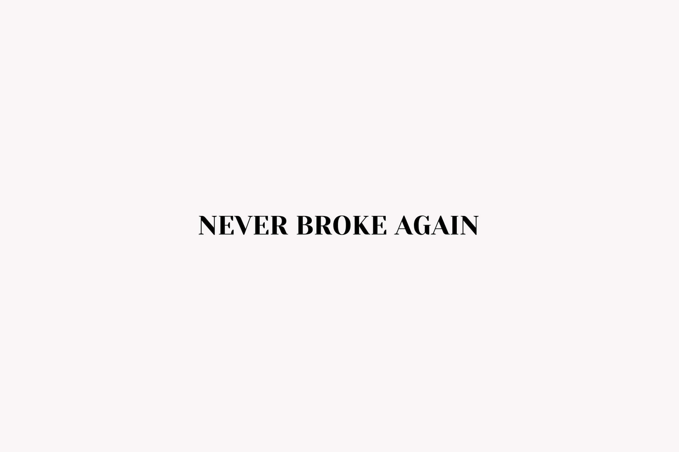 Never Broke Again Logo, black and white, minimalist, Full HD Desktop Wallpaper