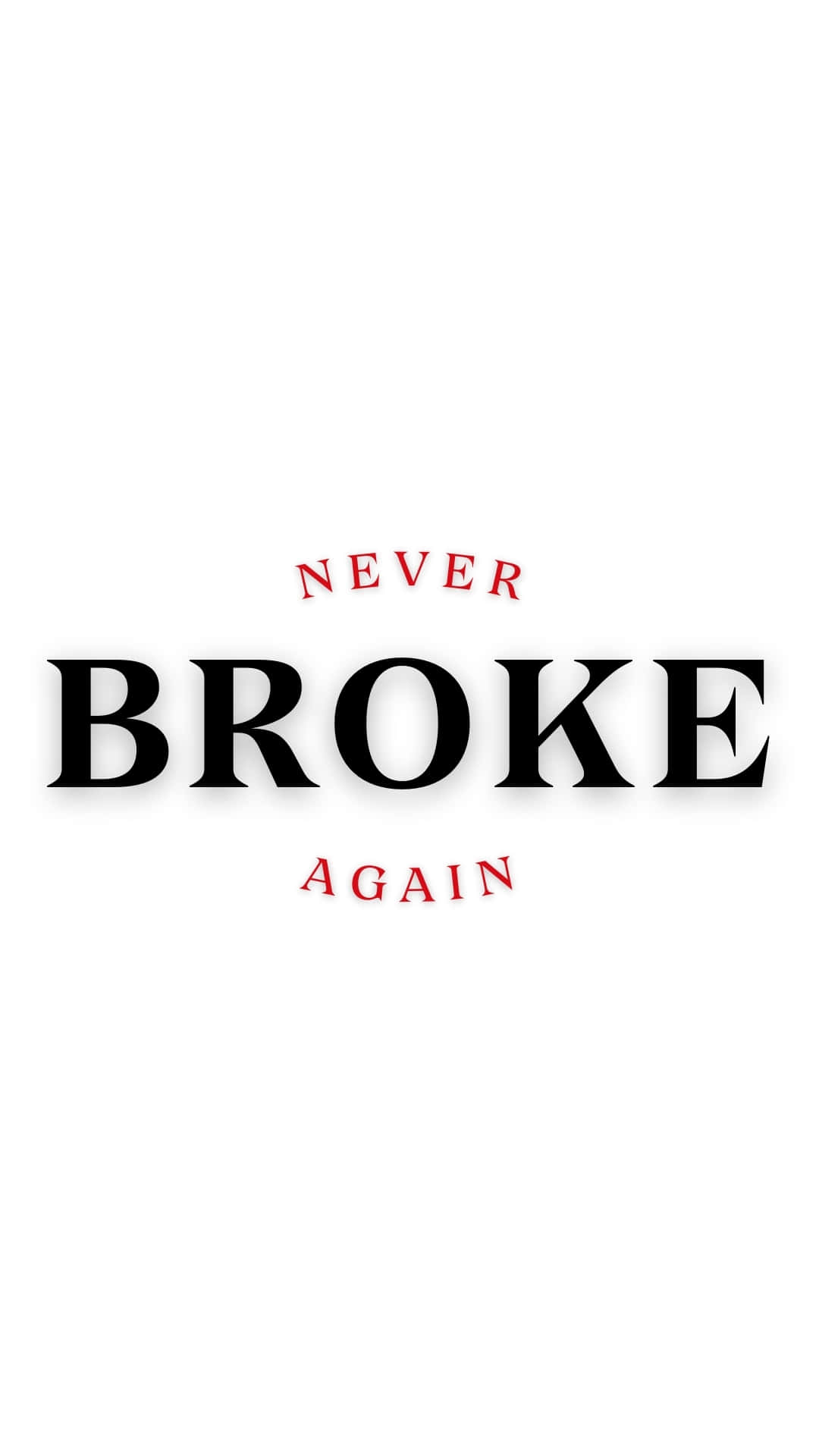 Never Broke Again Logo, black, red, Full HD Phone Wallpaper