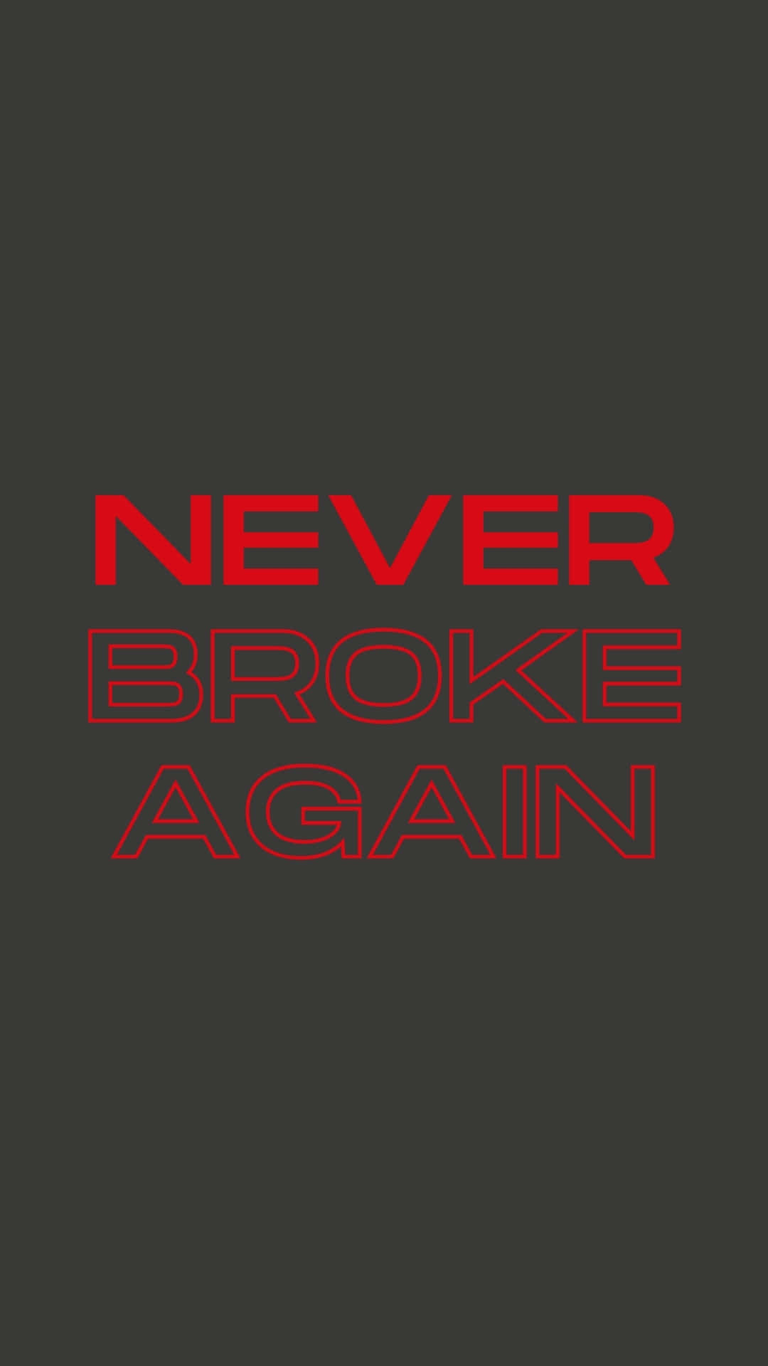 Never Broke Again Logo, red, black, Full HD Phone Wallpaper