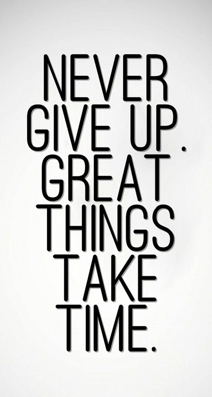 Never Give Up, black, white, HD Phone Wallpaper
