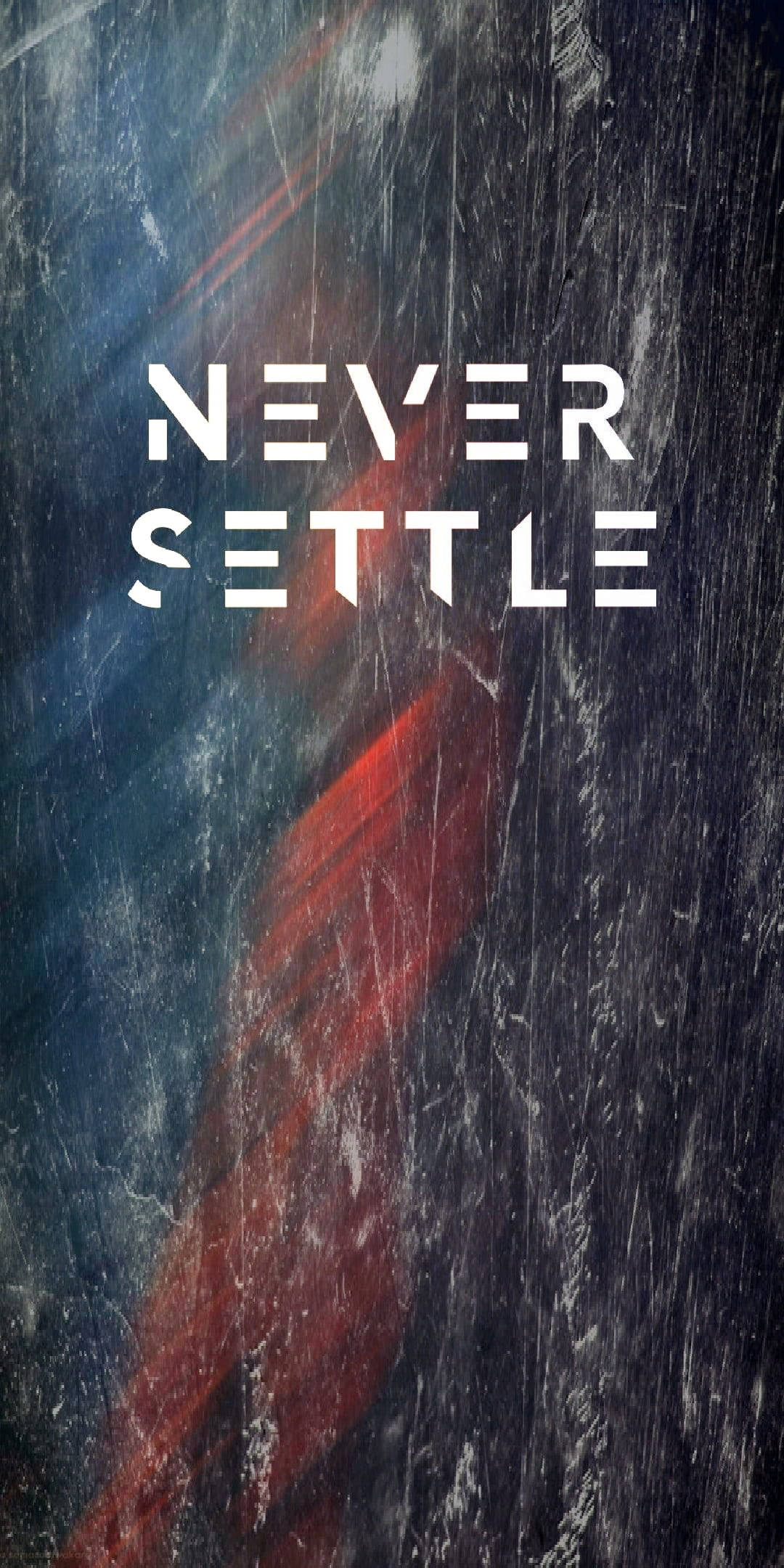 Never Settle, white text, dark blue, Full HD Phone Wallpaper