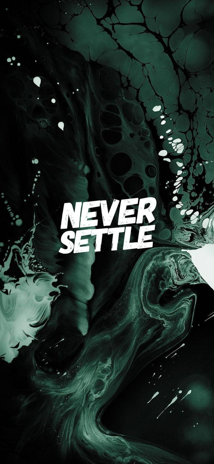 Never Settle, dark green, black, HD Phone Wallpaper