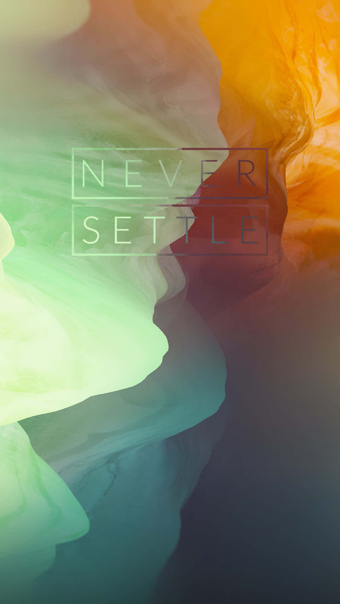 NEVER SETTLE, green, orange, Full HD Phone Wallpaper