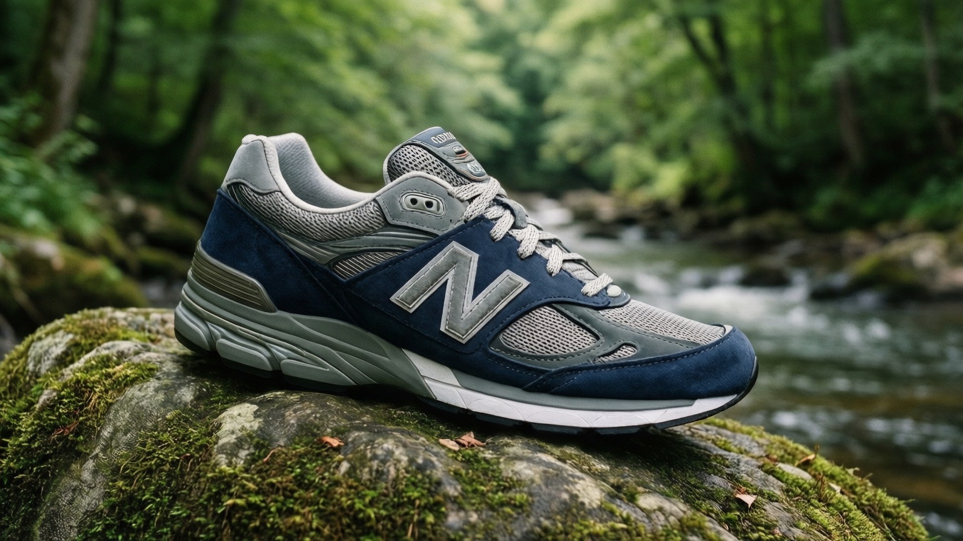 Streamside Trail, New Balance, navy blue, Full HD Desktop Wallpaper