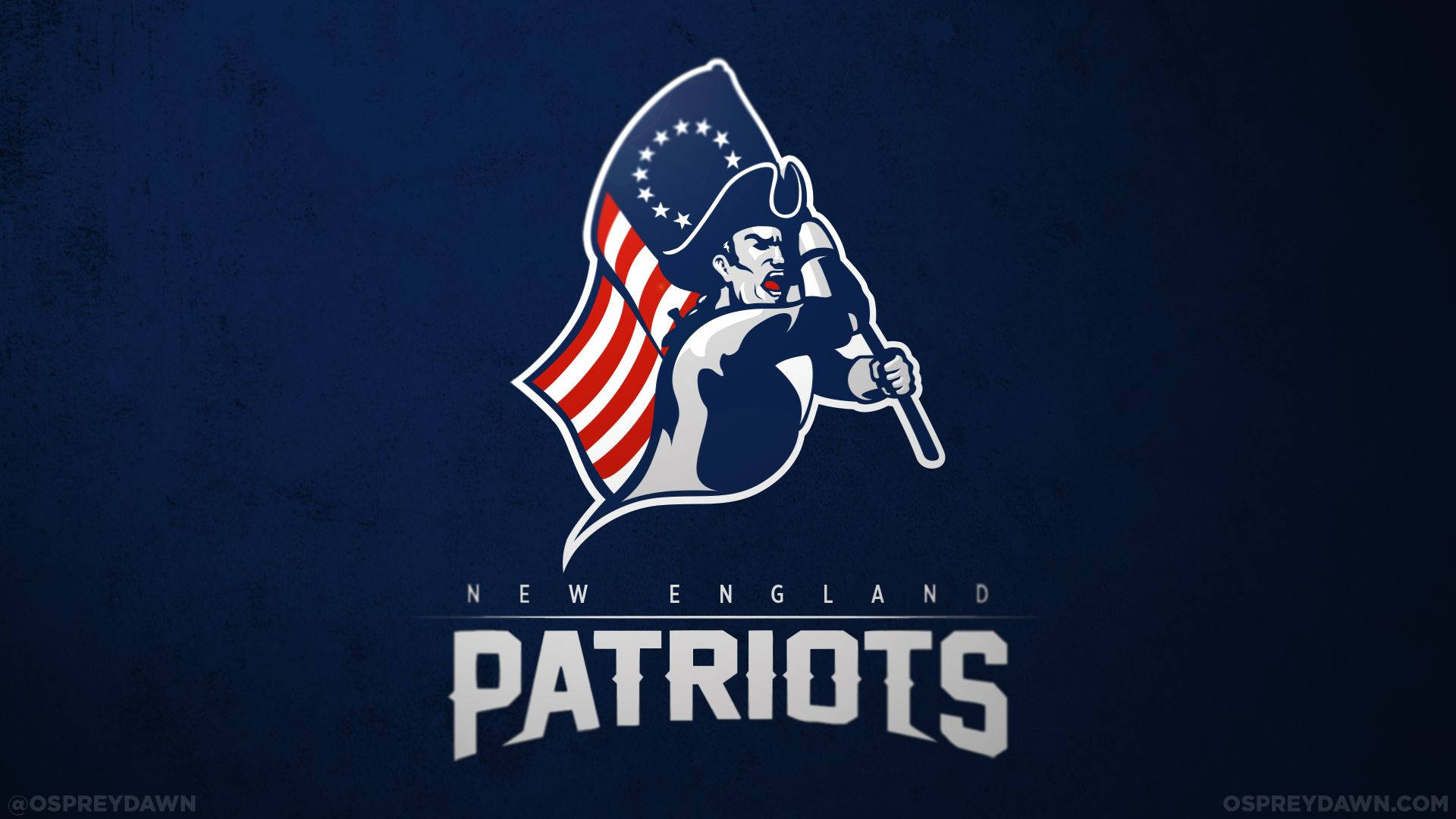 New England Patriots, colonial soldier, flag, Full HD Desktop Wallpaper