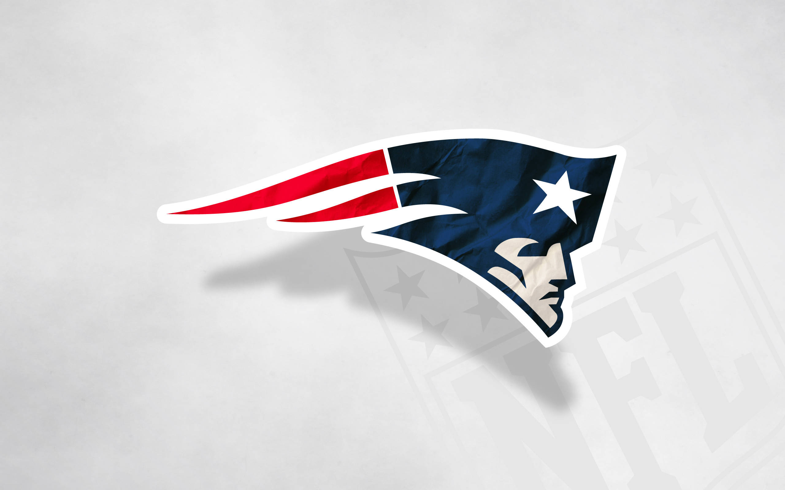 New England Patriots, red white and blue, white background, 2K Desktop Wallpaper