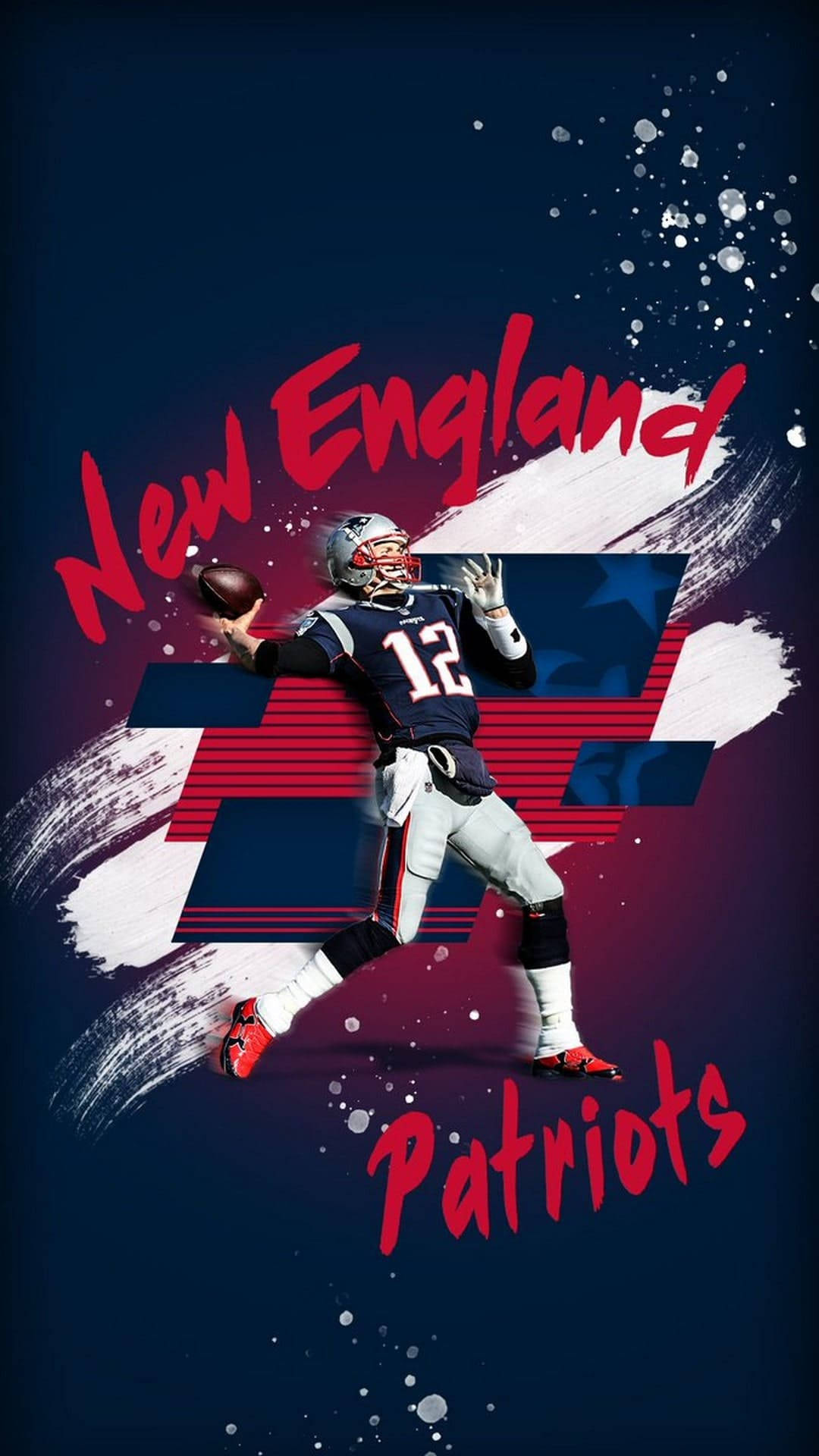 New England Patriots, Patriots gear, dark blue background, Full HD Phone Wallpaper