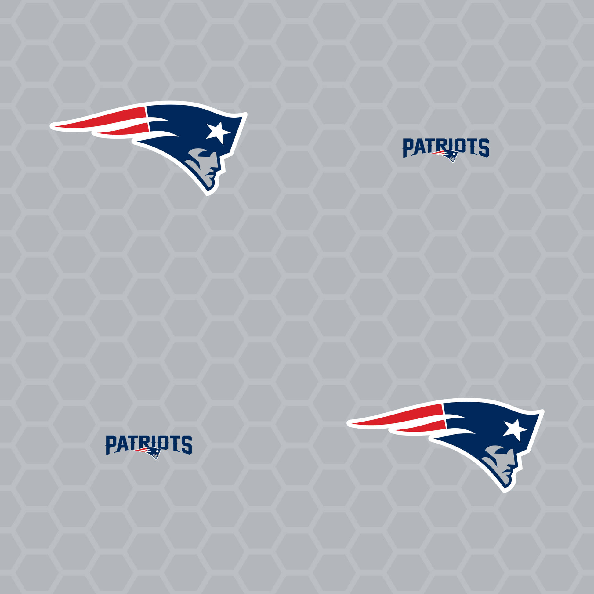 New England Patriots, gray, hexagonal patterned background, Full HD Desktop Wallpaper