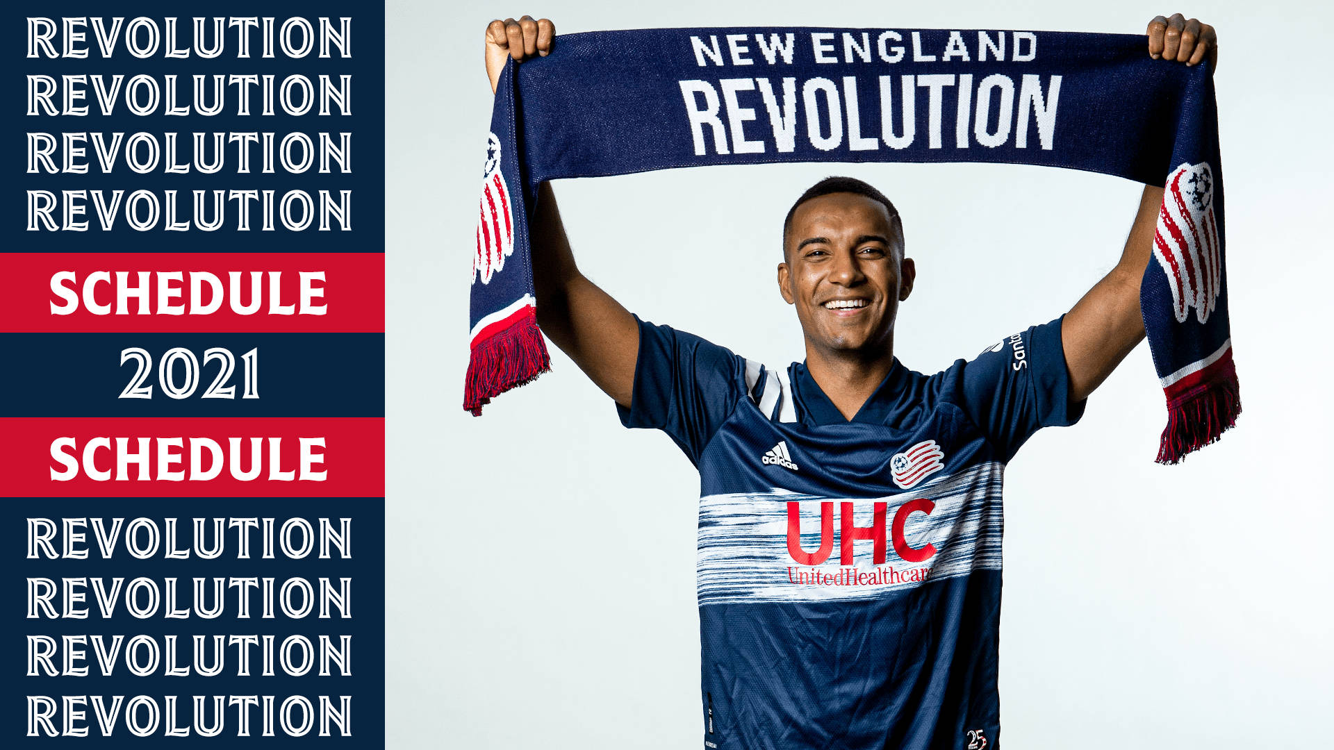 New England Revolution, blue New England Revolution jersey, matching scarf, Full HD Desktop Wallpaper