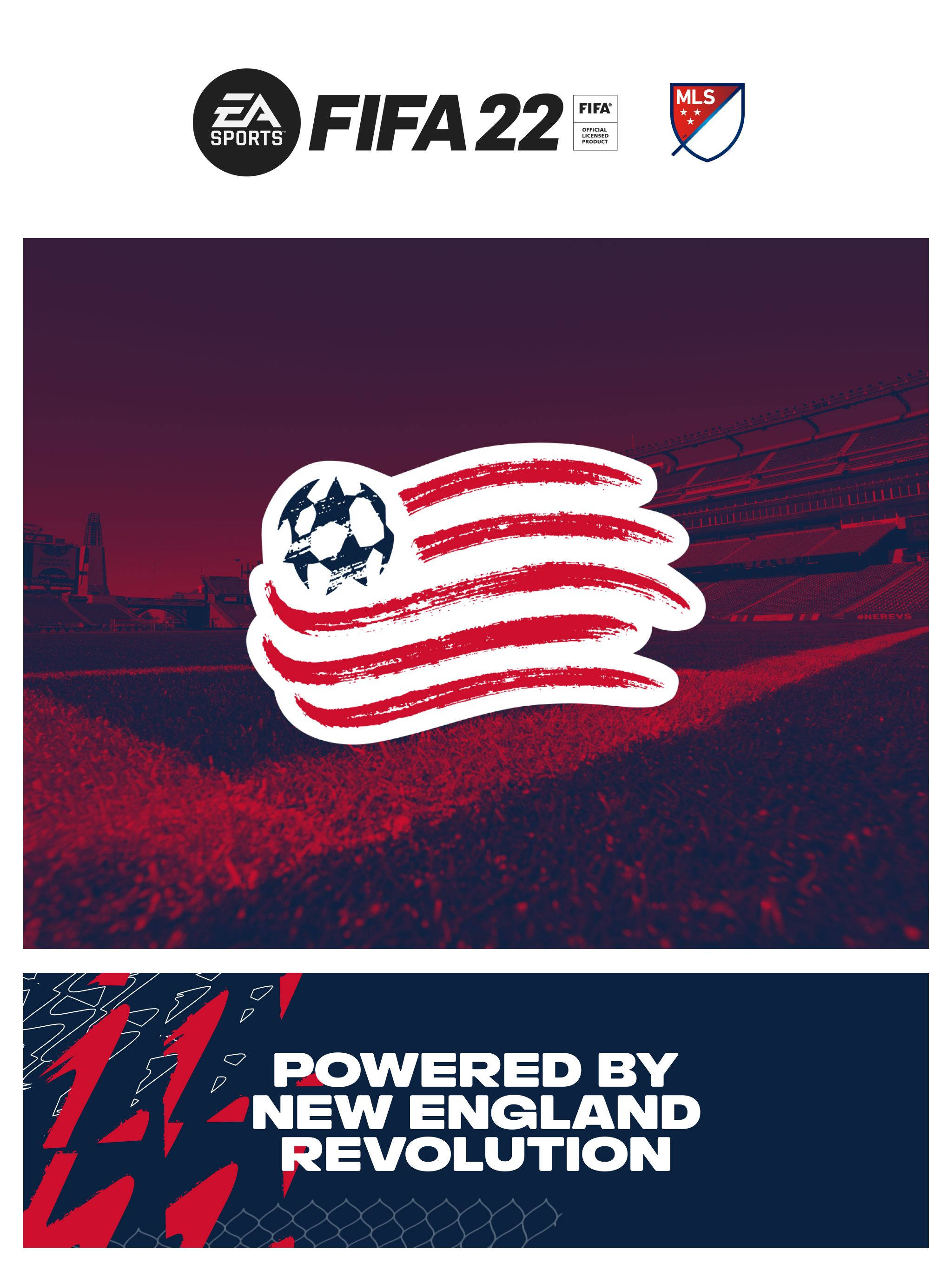 New England Revolution, red and white stripes, stadium field, 2K Phone Wallpaper