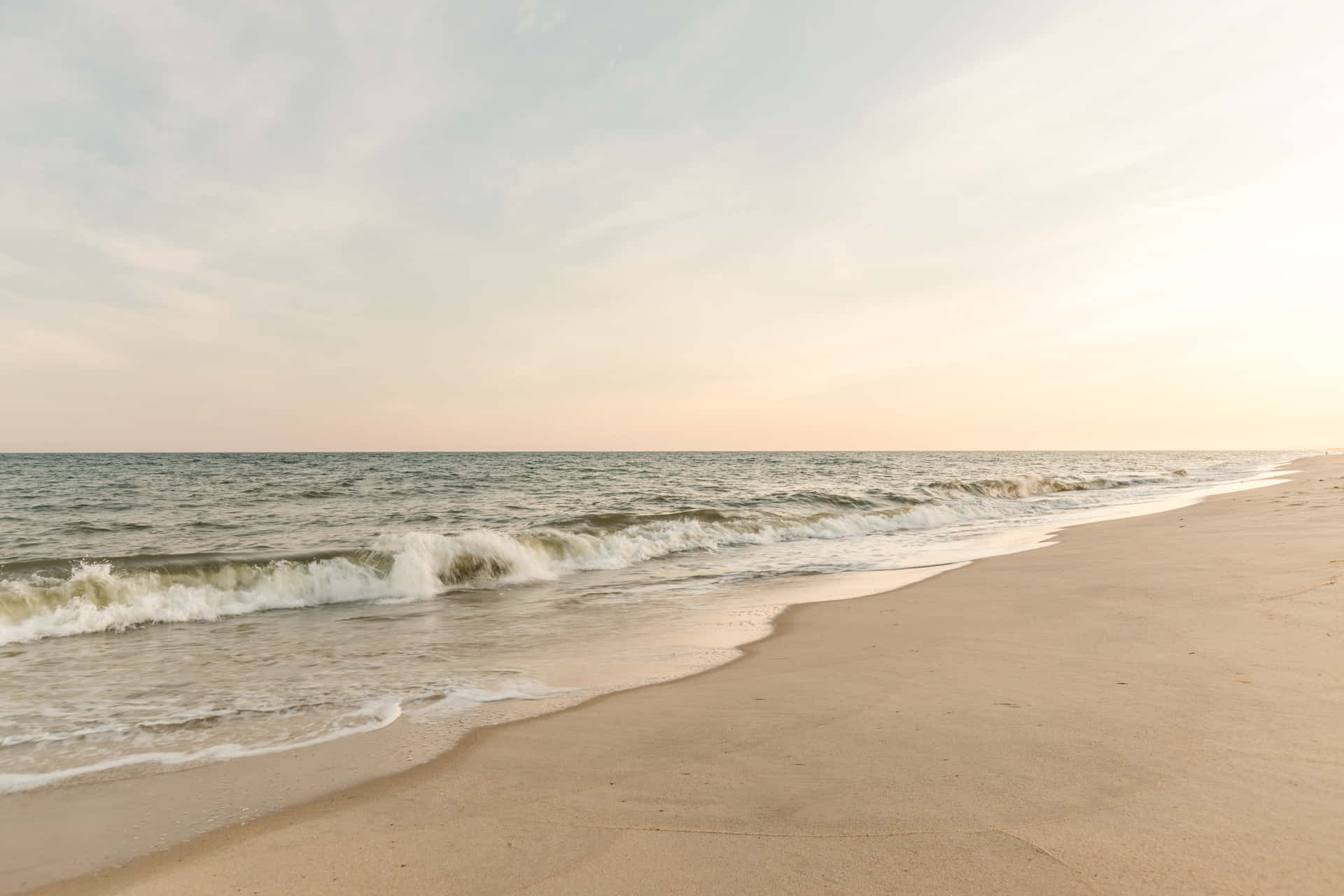 New England Summer, peaceful beach, golden hour, Full HD Desktop Wallpaper