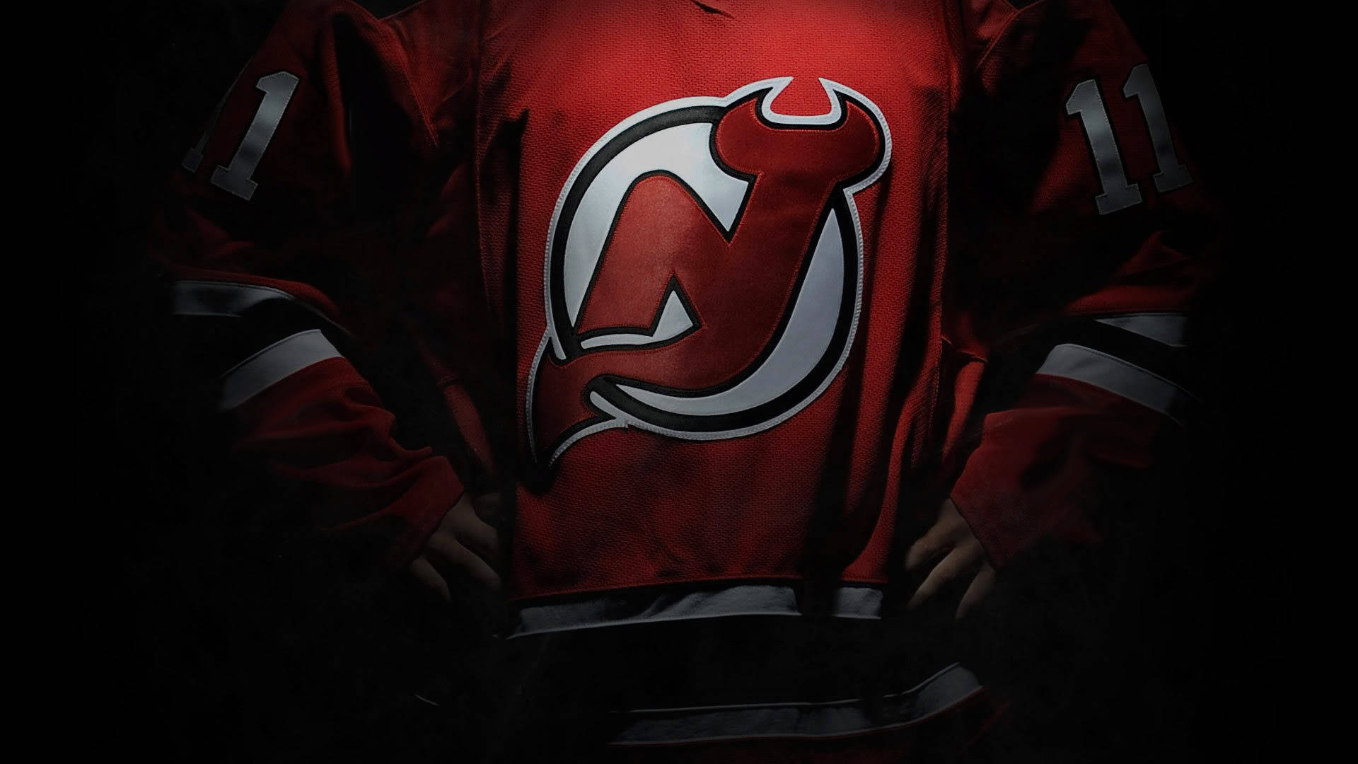 New Jersey Devils, red, number 11, Full HD Desktop Wallpaper