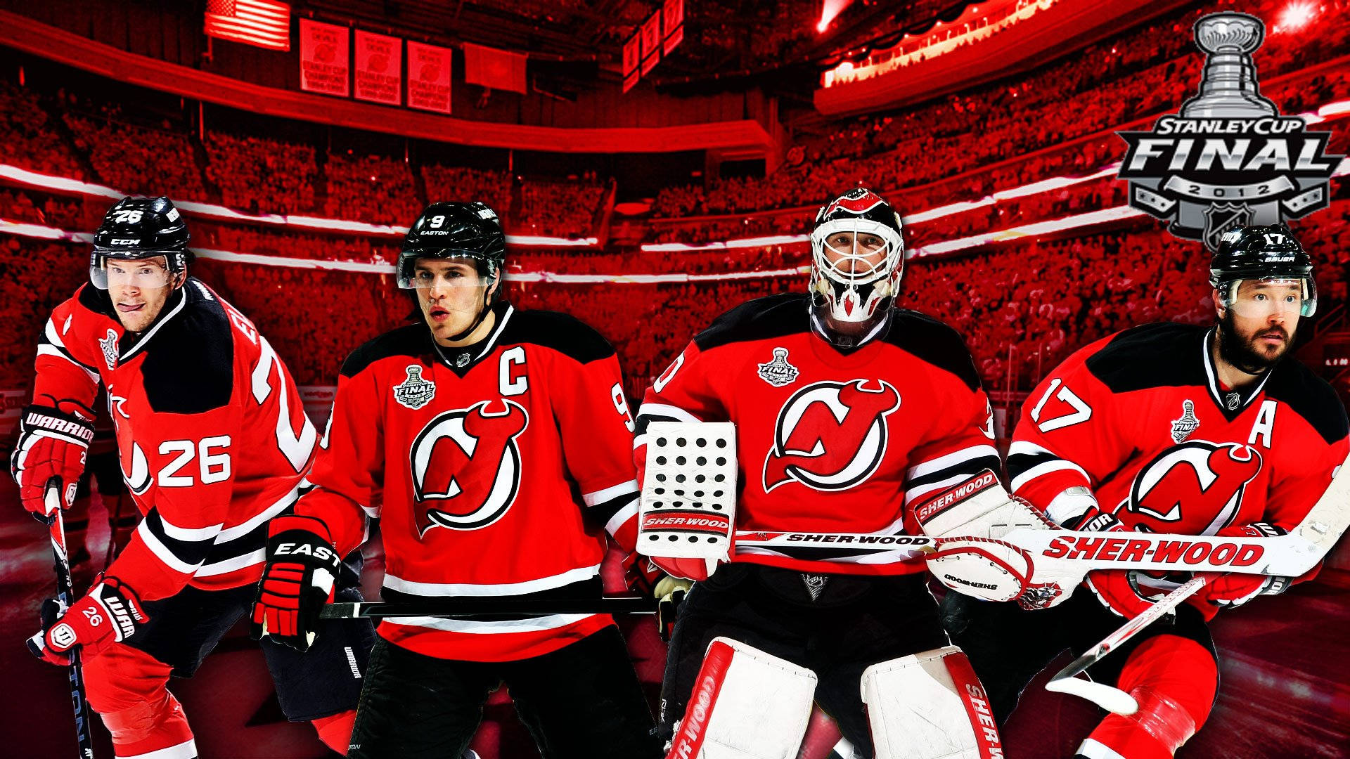 New Jersey Devils, 2012 Stanley Cup Final, red jerseys, Full HD Desktop Wallpaper