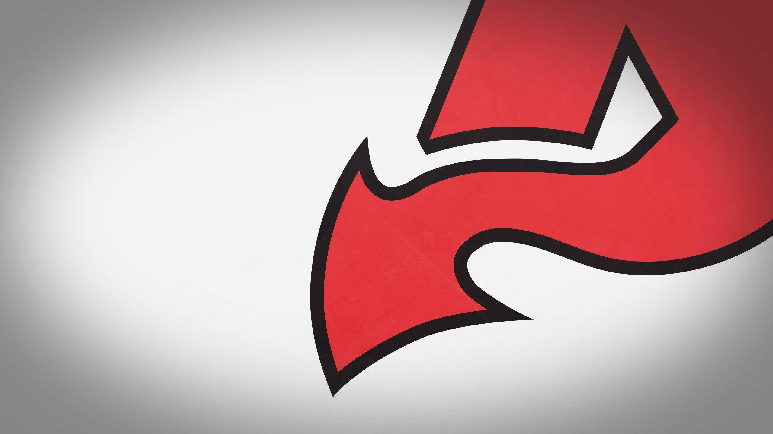 New Jersey Devils, pointed logo, red stylized arrow, 2K Desktop Wallpaper