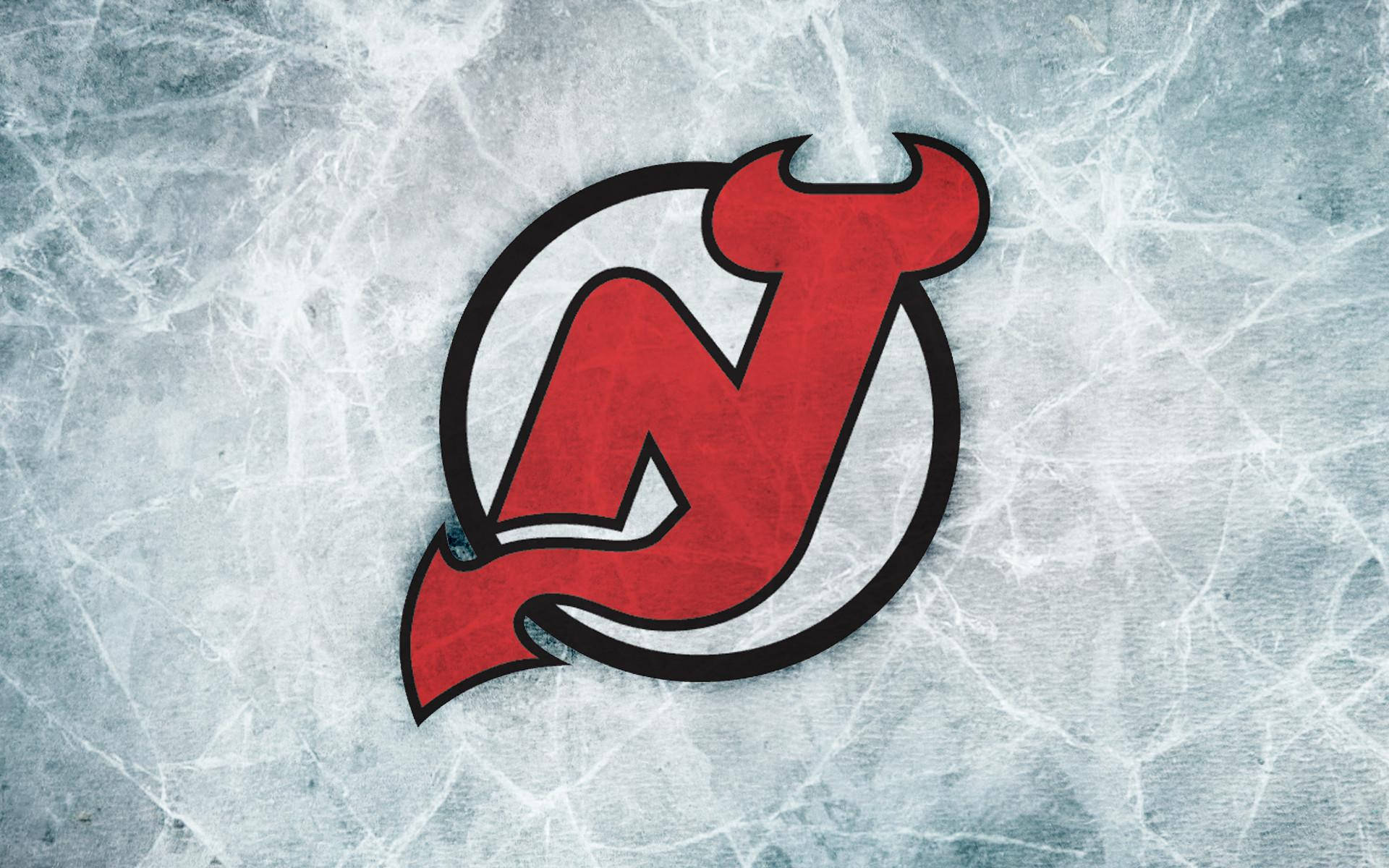 New Jersey Devils, red devil logo, black outline, Full HD Desktop Wallpaper