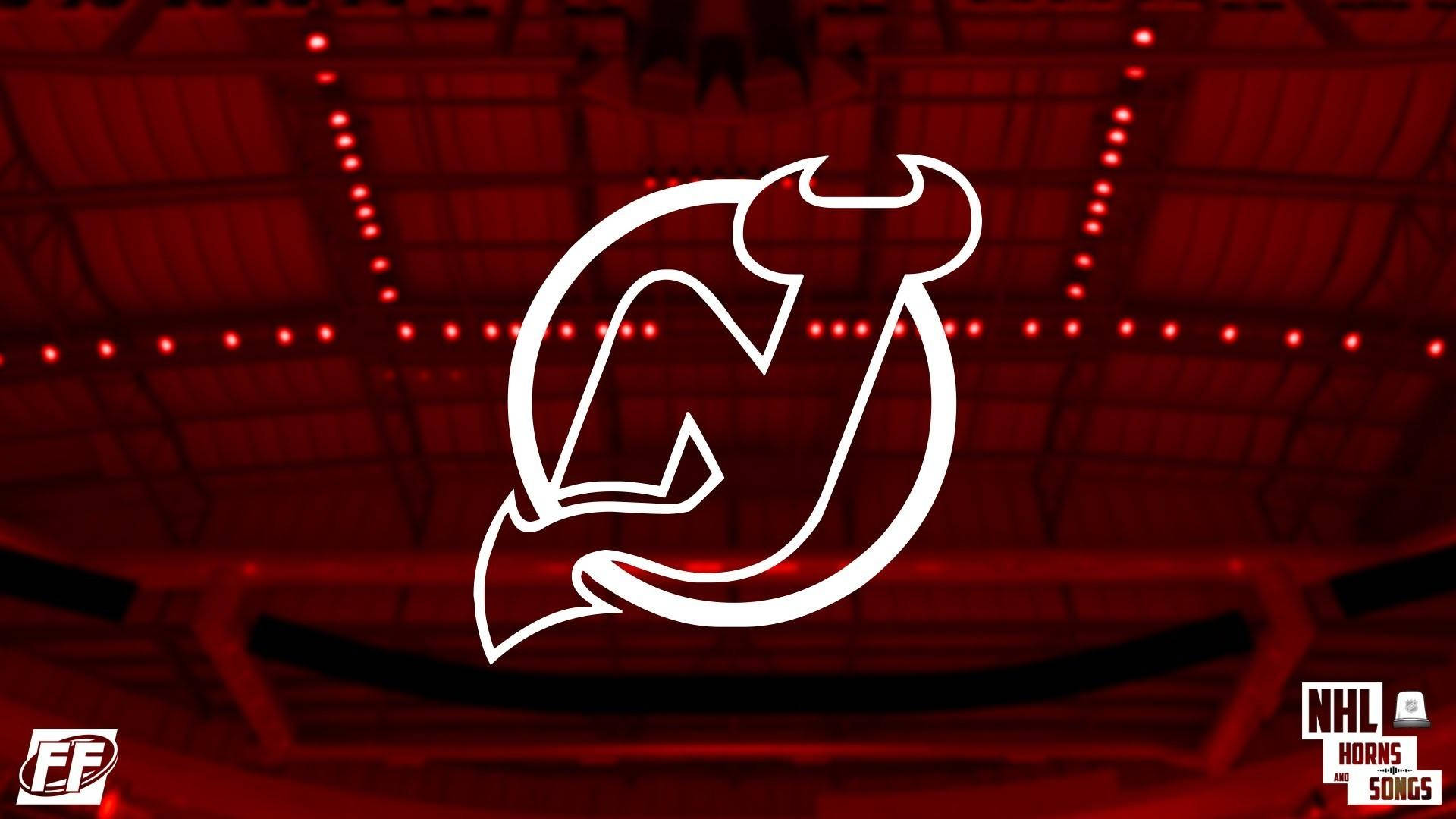 New Jersey Devils, skyline in New Jersey, sunset, Full HD Desktop Wallpaper