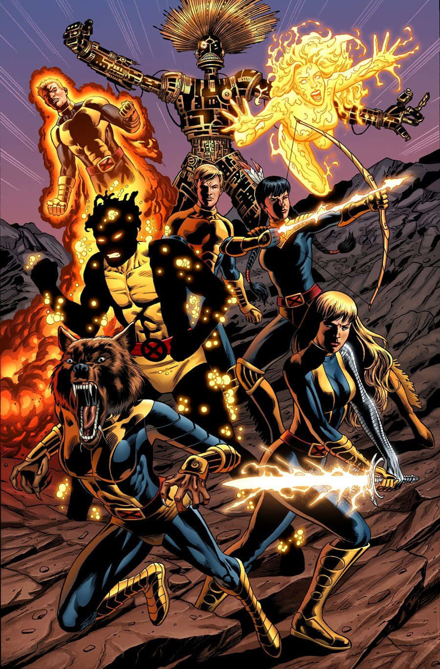 New Mutants, X-Men, comic book illustration, HD Phone Wallpaper
