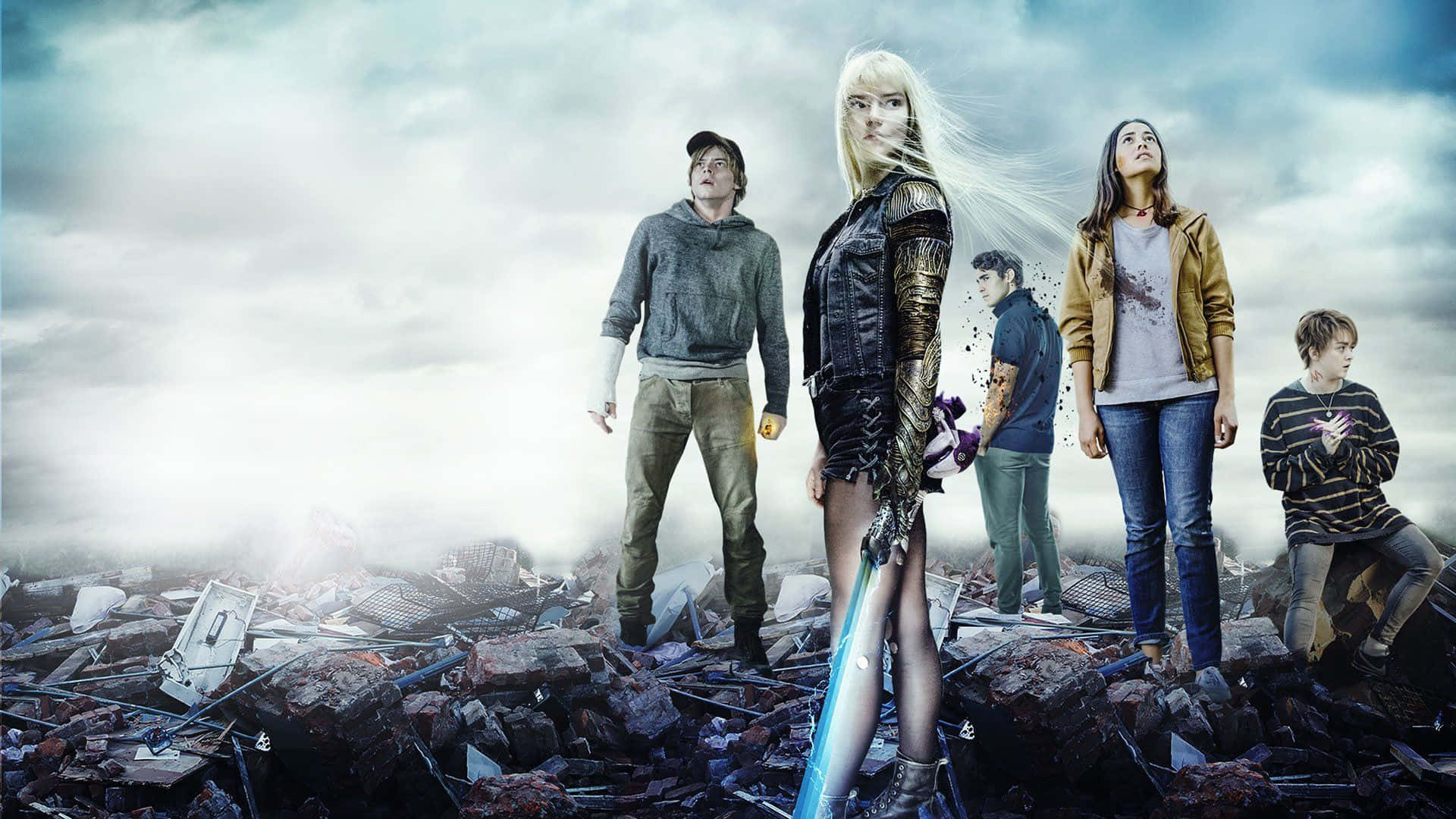 New Mutants, five people, rubble, Full HD Desktop Wallpaper