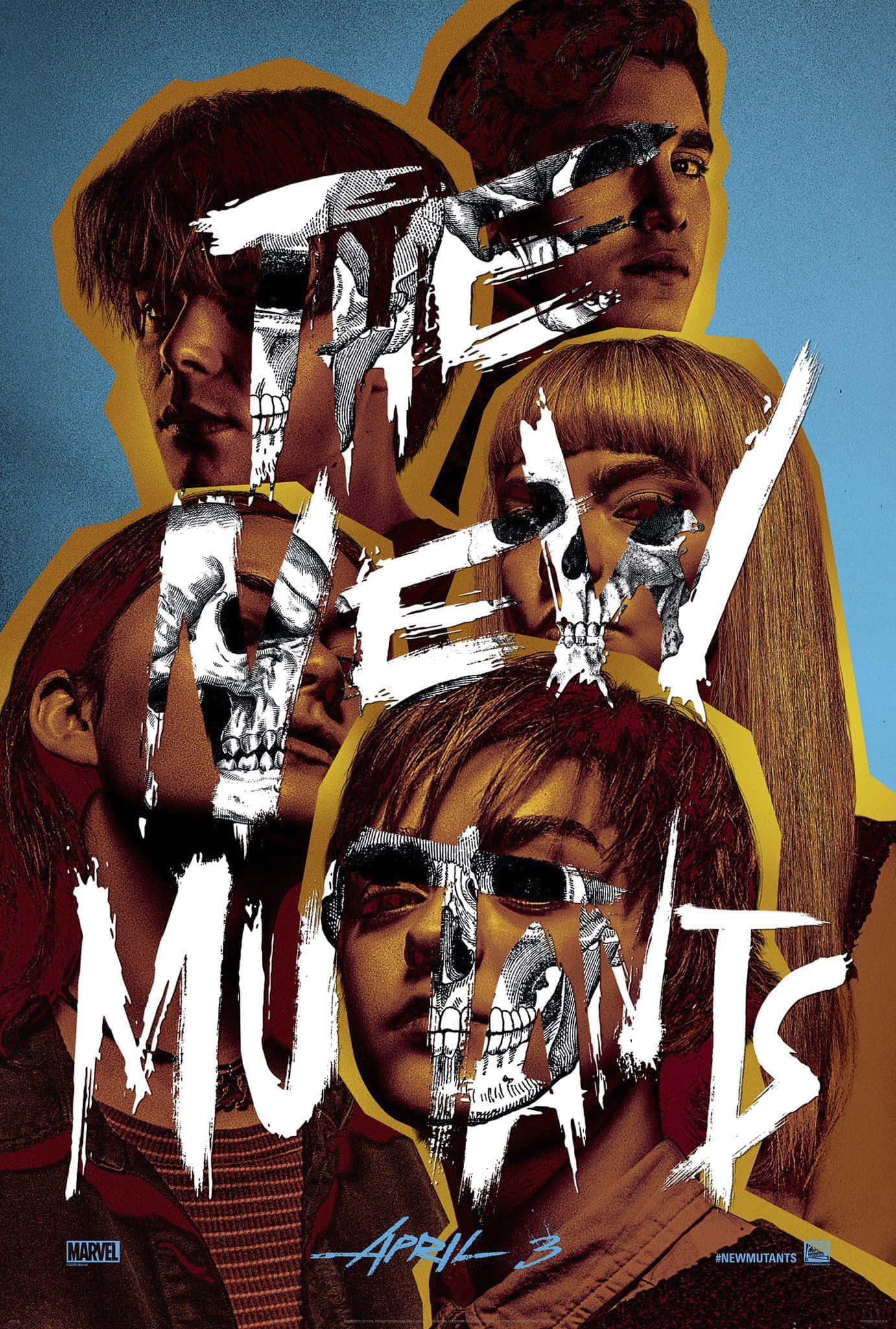 New Mutants, movie poster, skull motifs, Full HD Phone Wallpaper