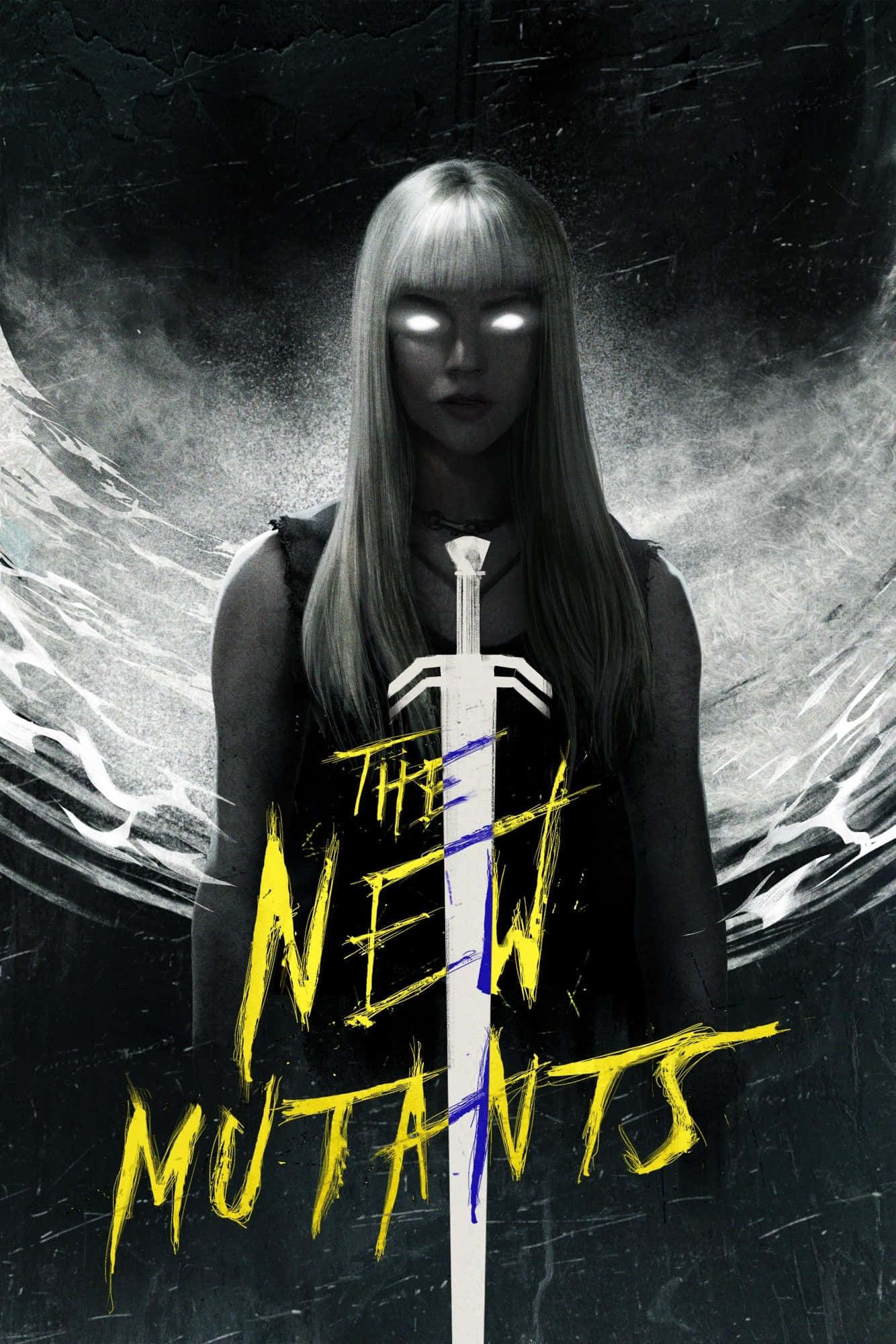New Mutants, glowing eyes, sword, Full HD Phone Wallpaper