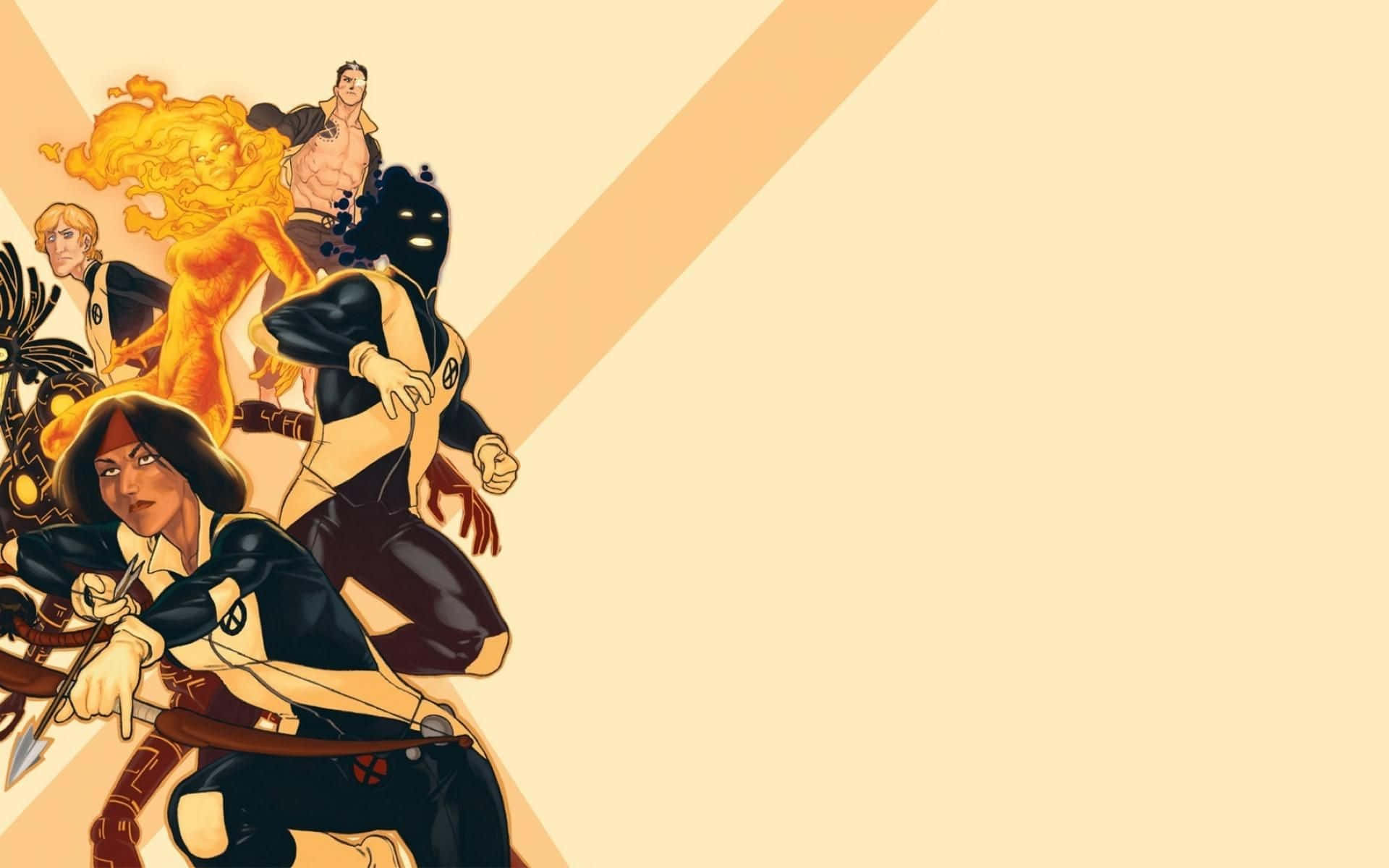 New Mutants, comic book heroes, dark backdrop, Full HD Desktop Wallpaper