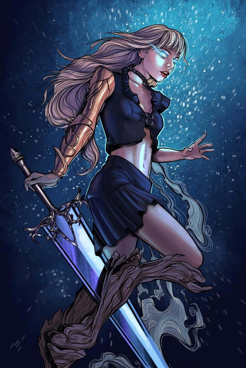 New Mutants, glowing eyes, flowing hair, HD Phone Wallpaper