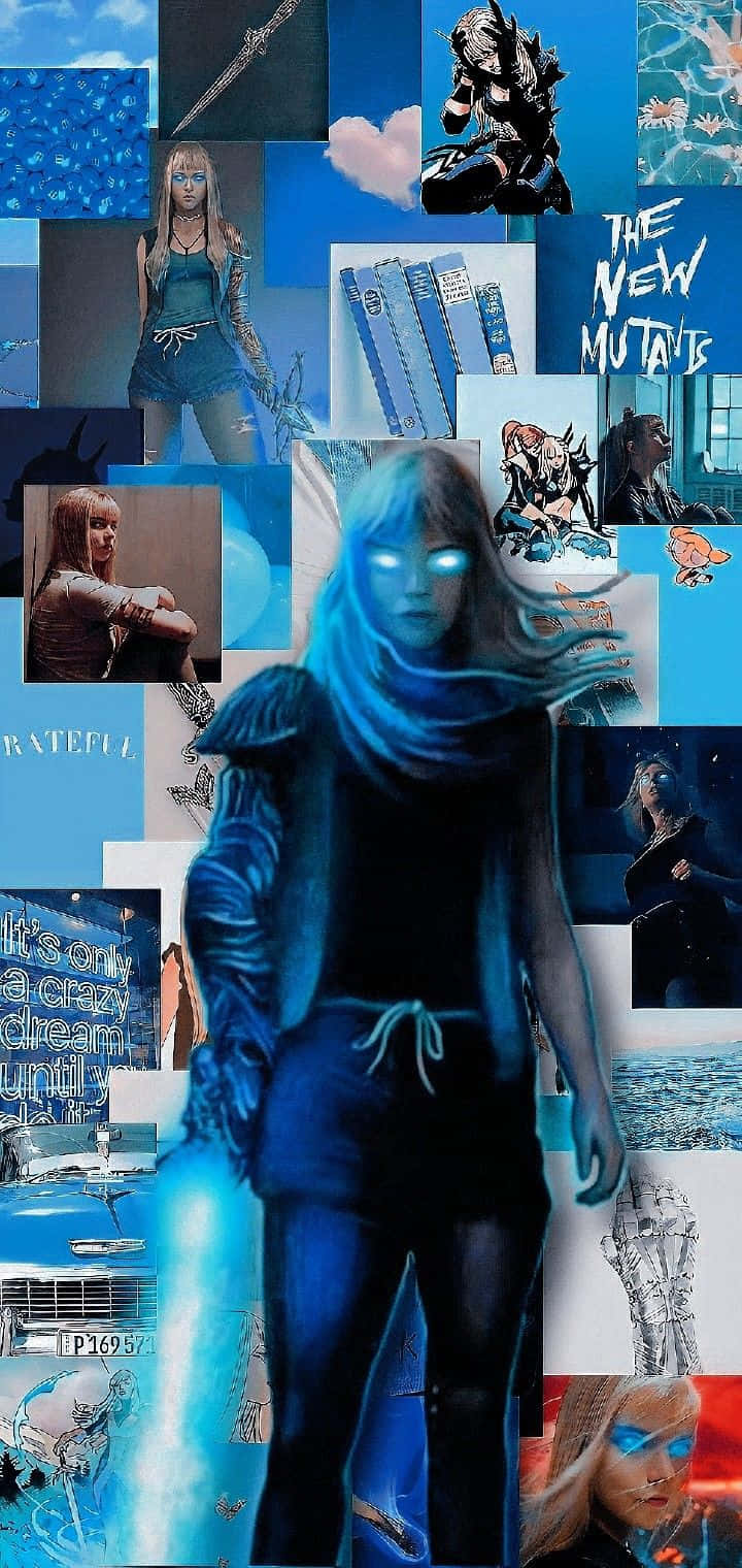 New Mutants, blue-hued, glowing-eyed mutant character, HD Phone Wallpaper