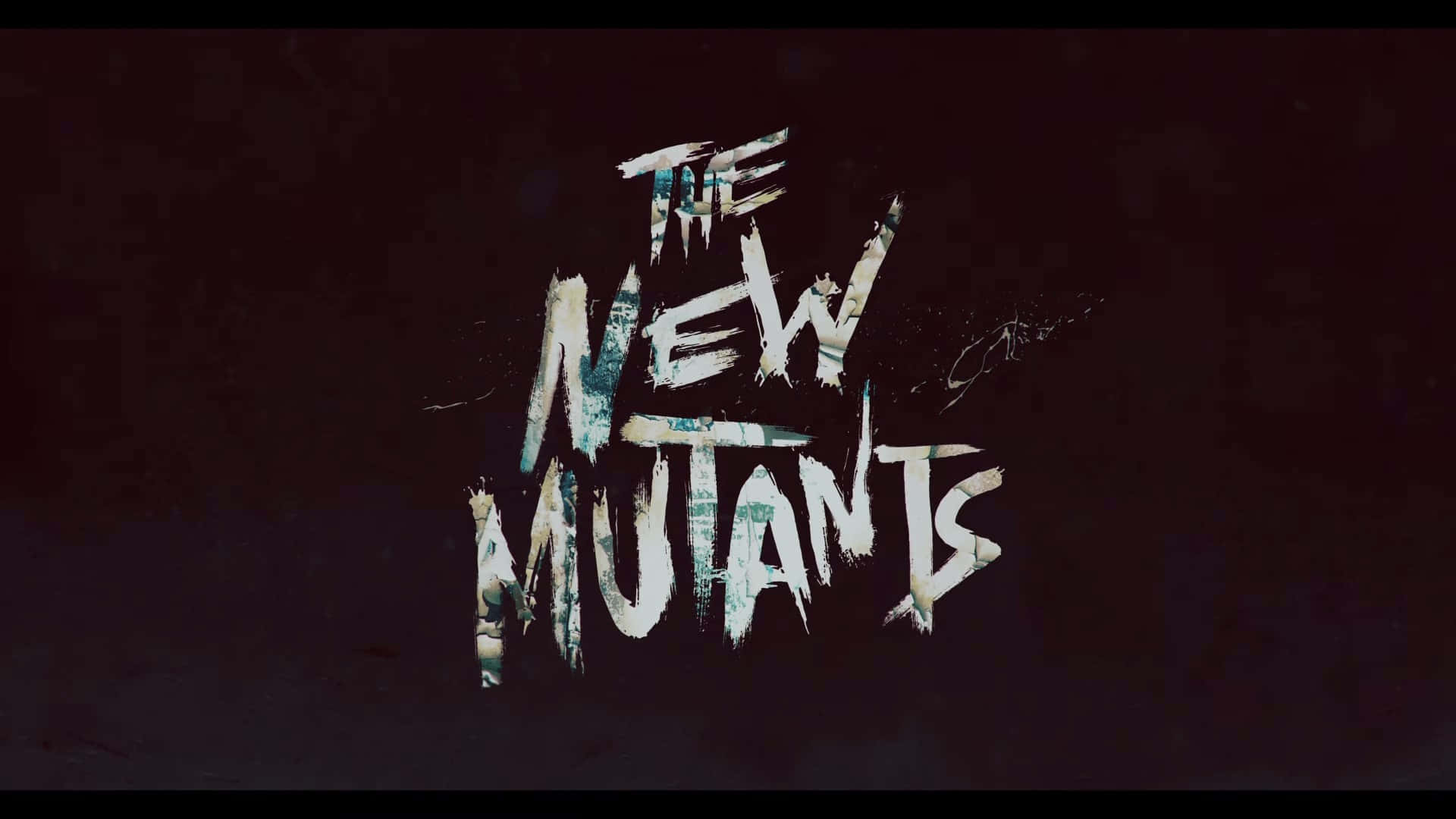 New Mutants, distressed white lettering, dark textured background, Full HD Desktop Wallpaper