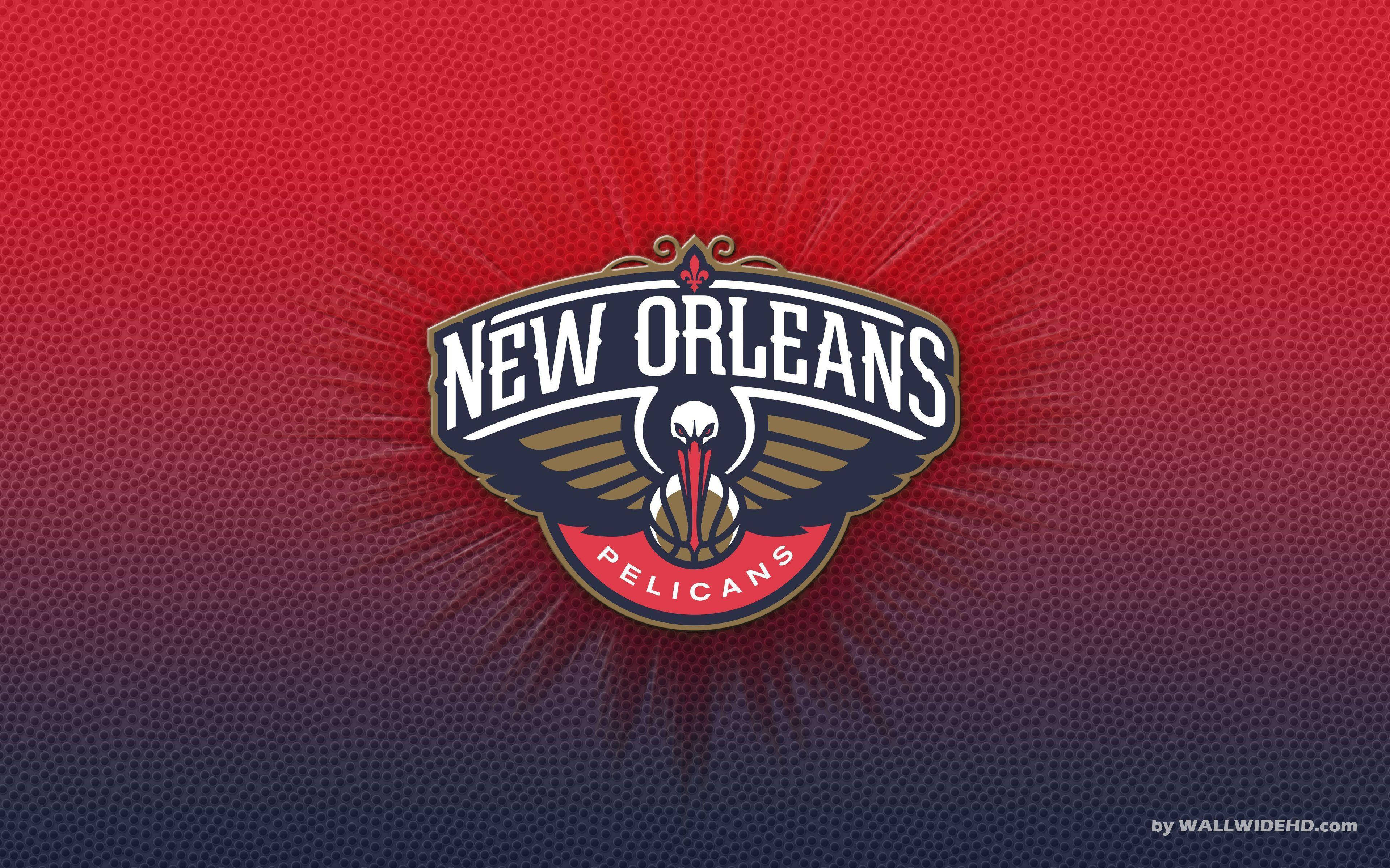 New Orleans Pelicans, red, blue, 4K Desktop Wallpaper