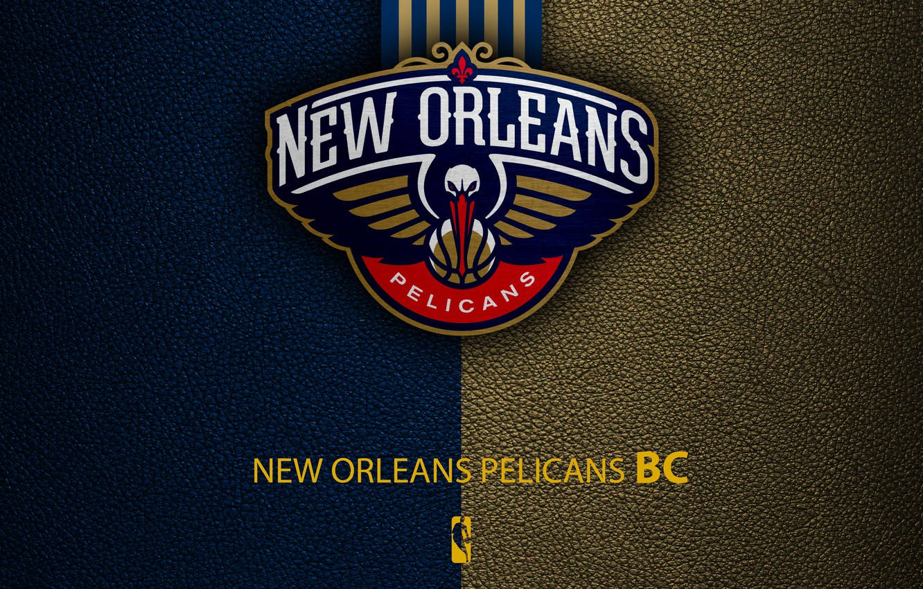 New Orleans Pelicans, Metallic Blue, Gold, HD Desktop Wallpaper