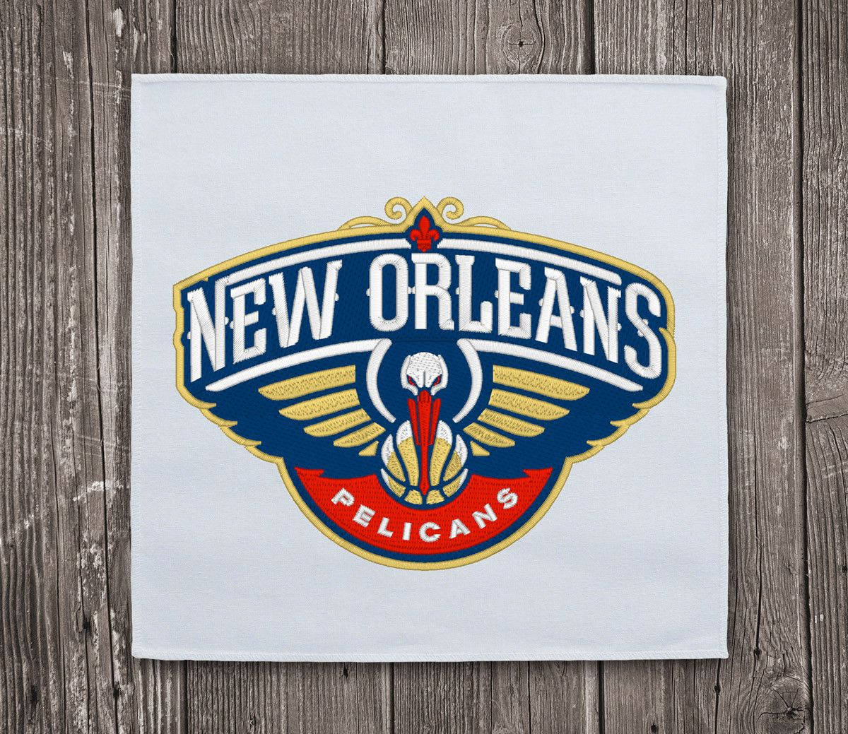 New Orleans Pelicans, grey wood, white towel, SD Desktop Wallpaper