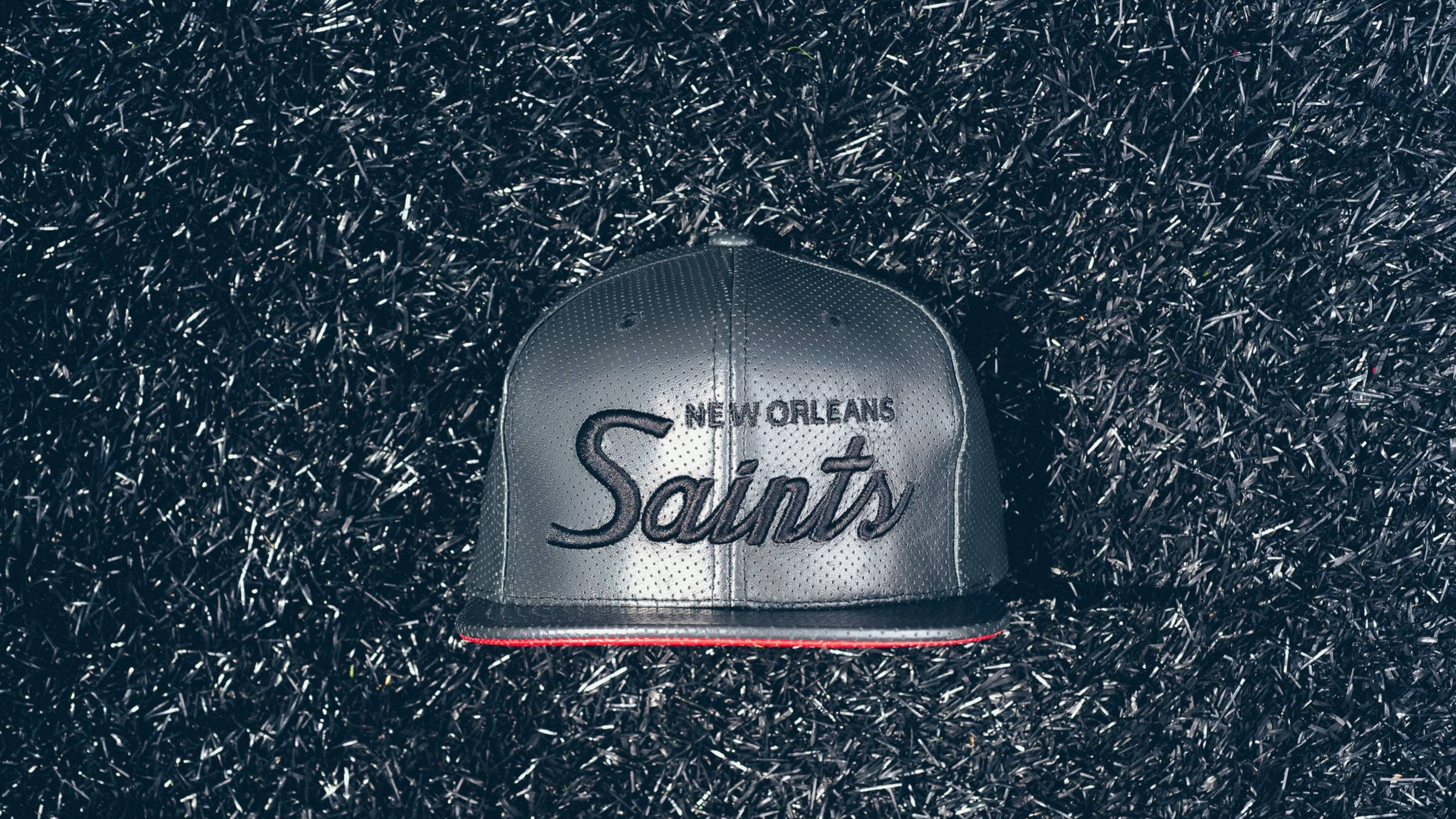 New Orleans Saints, gray, baseball cap, 4K Desktop Wallpaper