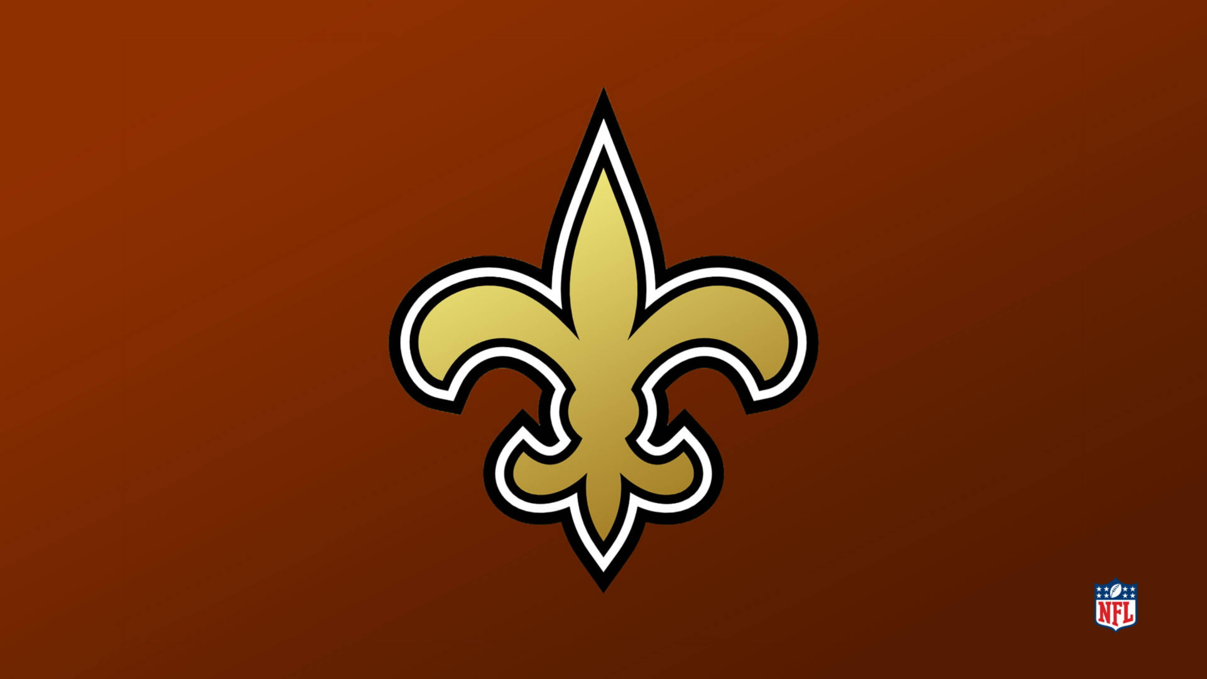 New Orleans Saints, red and gold, golden fleur-de-lis logo, 4K Desktop Wallpaper