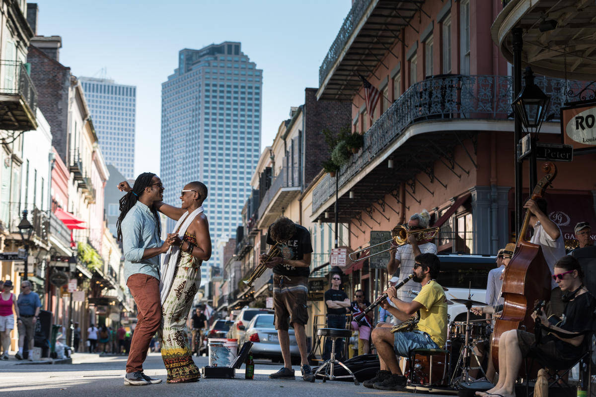 jazz, New Orleans, historic buildings, SD Desktop Wallpaper