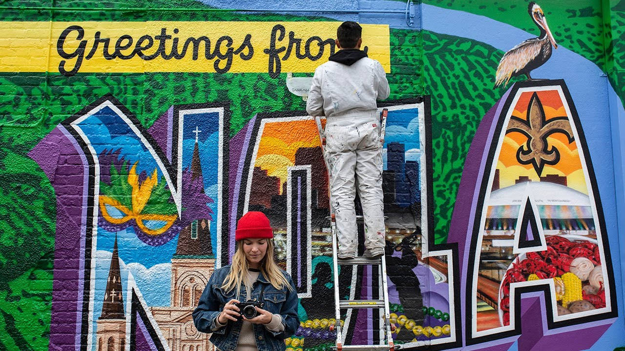 New Orleans, street mural, artist, HD Desktop Wallpaper
