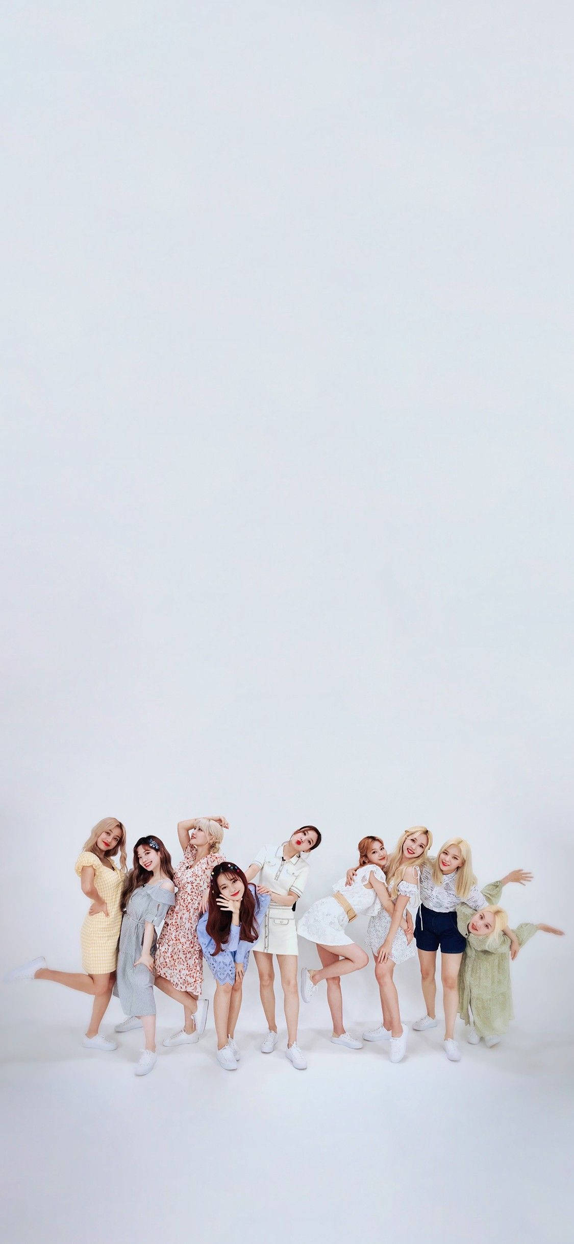 Popular Phone, Twice, Nine young women, Full HD Phone Wallpaper