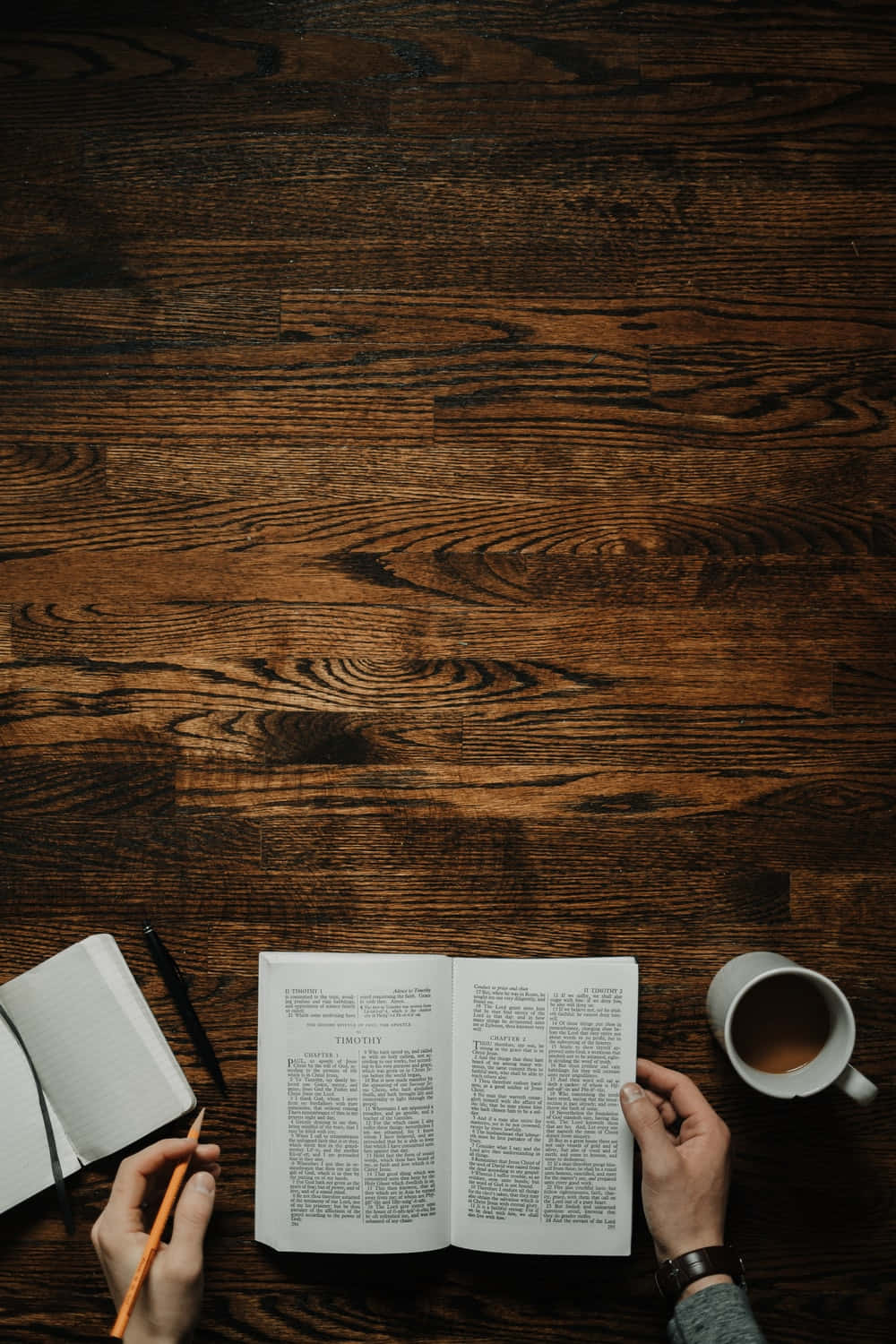New Testament, open book, pencil, HD Phone Wallpaper