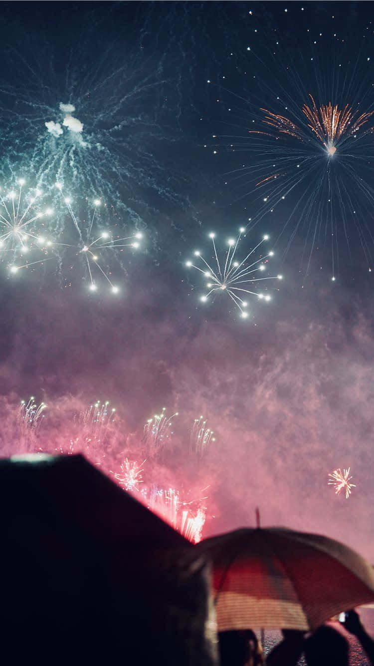 New Year Aesthetic, fireworks, colorful fireworks, HD Phone Wallpaper
