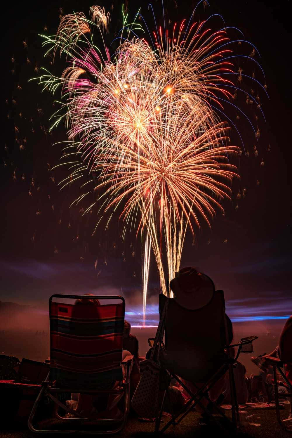 New Year Aesthetic, fireworks, night sky, HD Phone Wallpaper