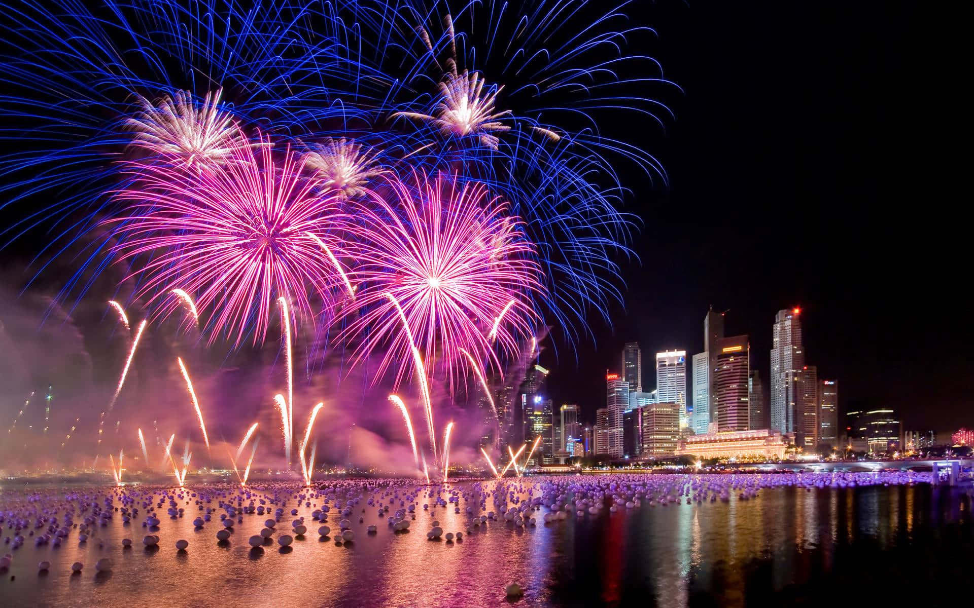 New Year Aesthetic, purple, blue, Full HD Desktop Wallpaper