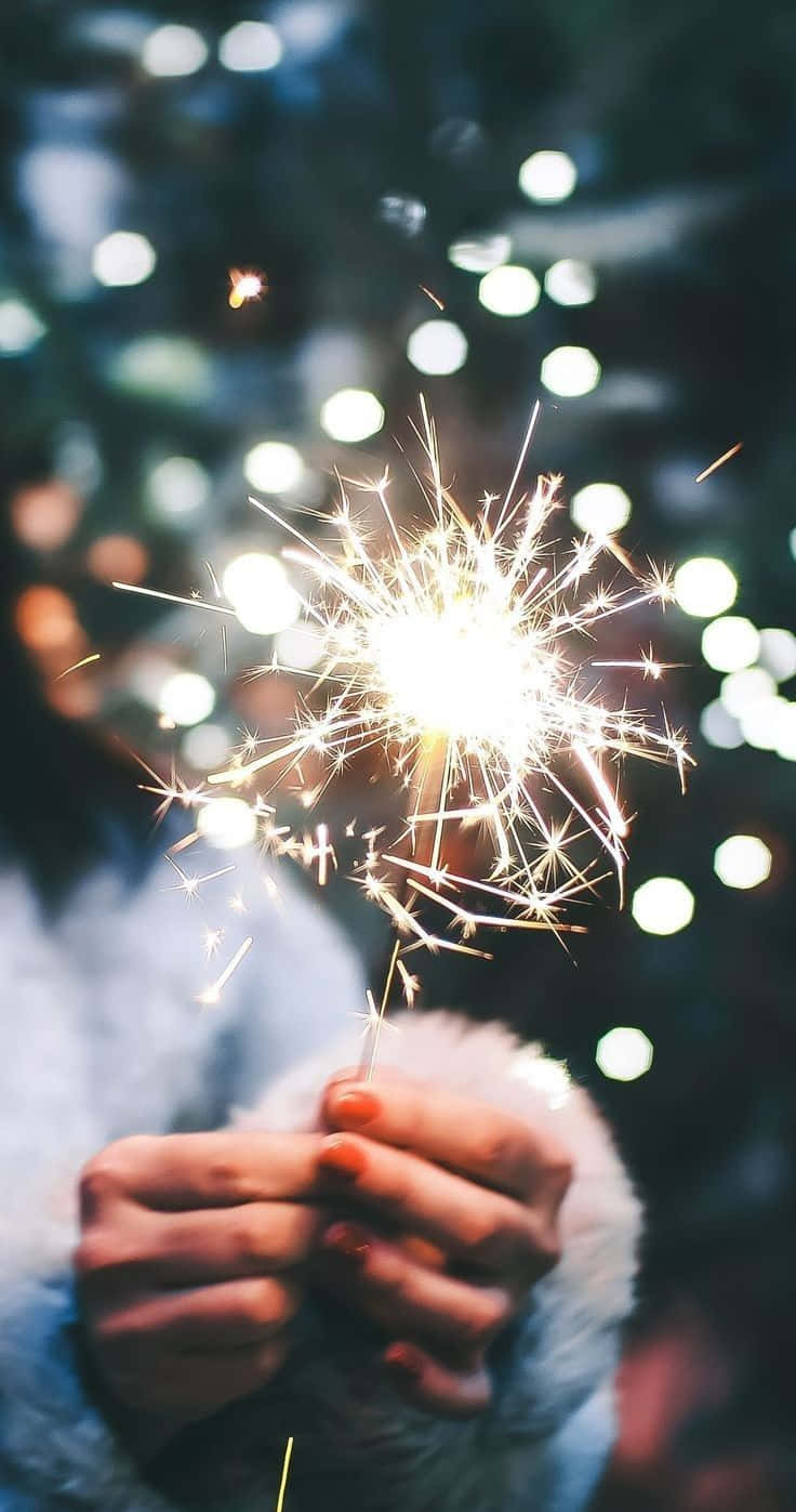 New Year Aesthetic, glittery, sparking firework, HD Phone Wallpaper