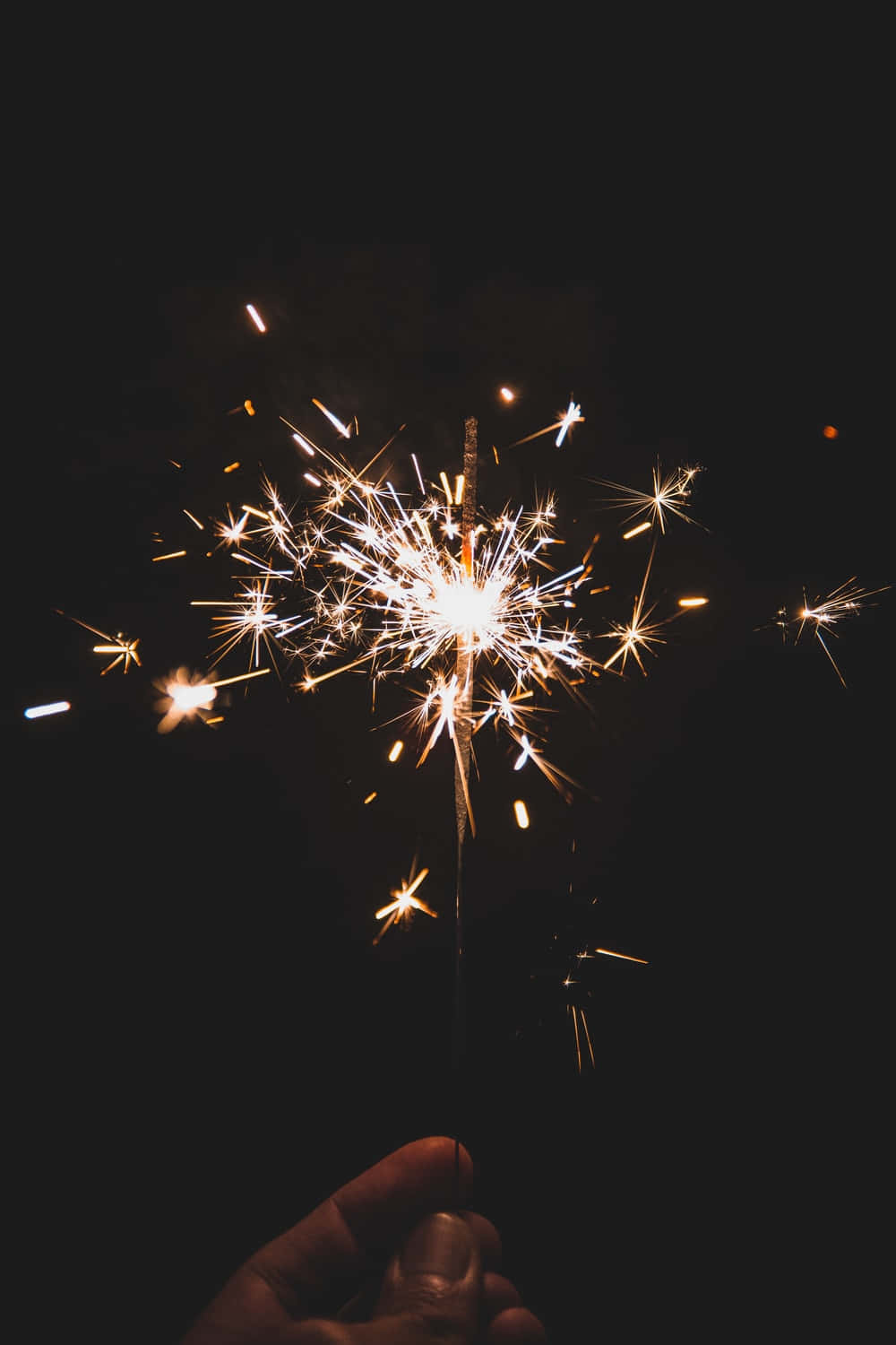 New Year Aesthetic, firework, pitch black night sky, HD Phone Wallpaper