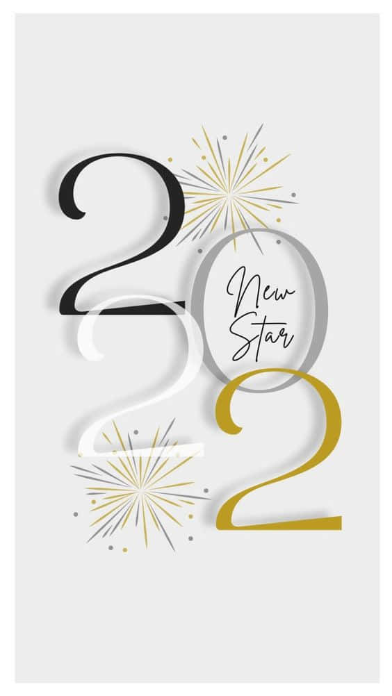 2022, gold, gray, SD Phone Wallpaper